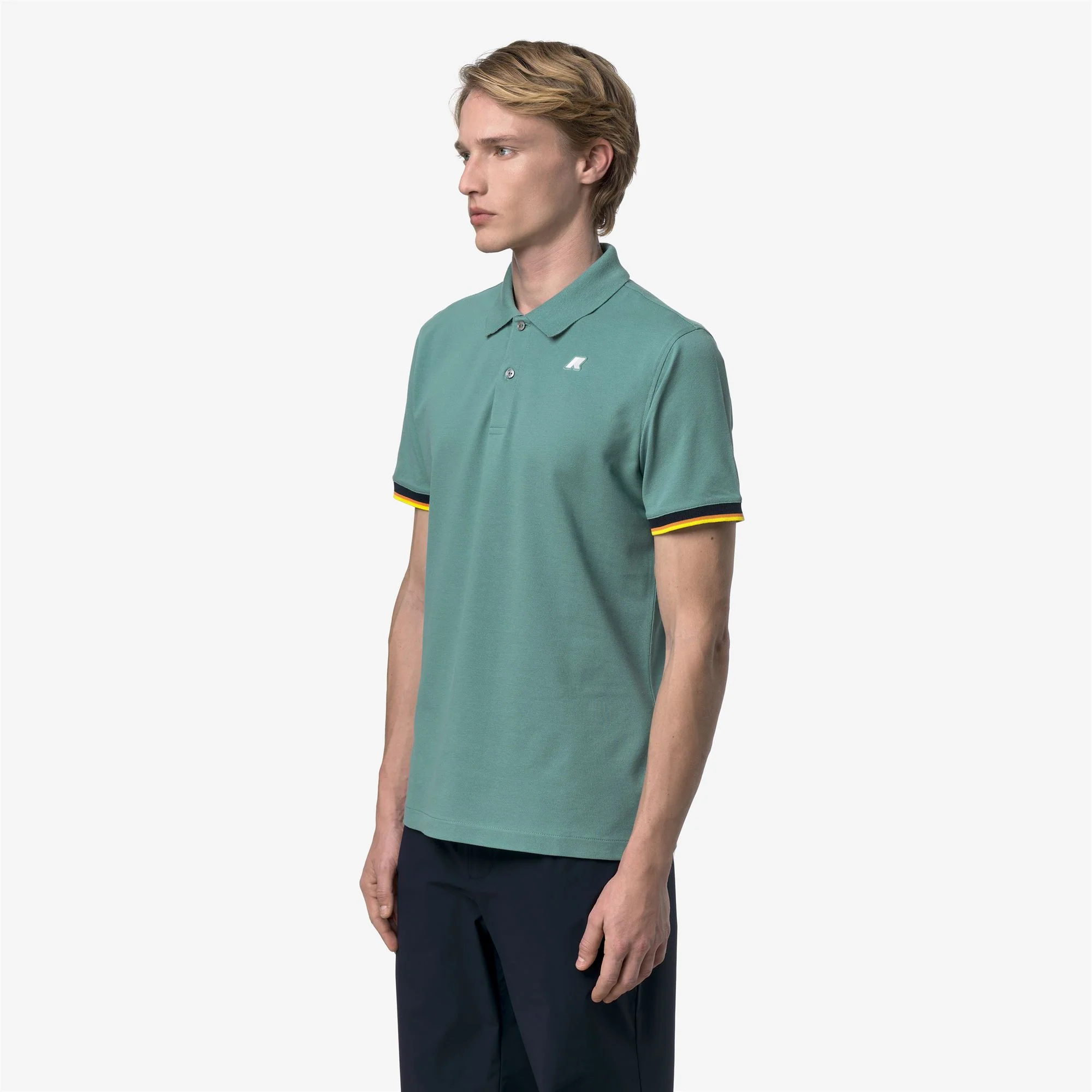 VINCENT PIQUE SLIM - Polo Shirts - Polo - Man - GREEN MINE - Image 4