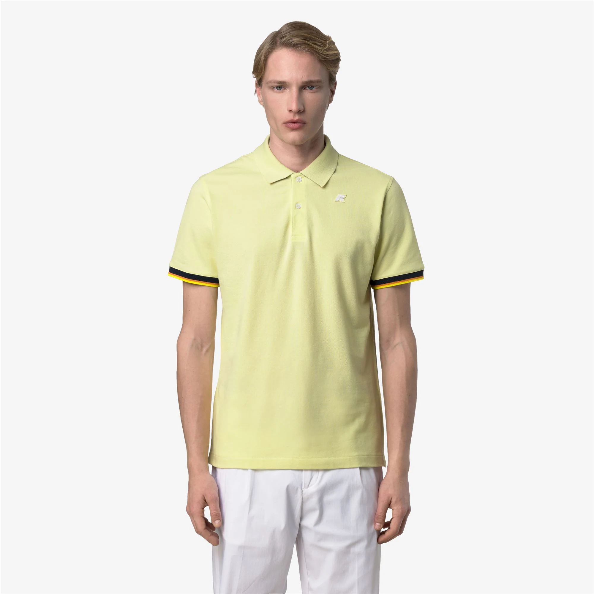 VINCENT PIQUE SLIM - Polo Shirts - Polo - Man - YELLOW LIME - Image 3