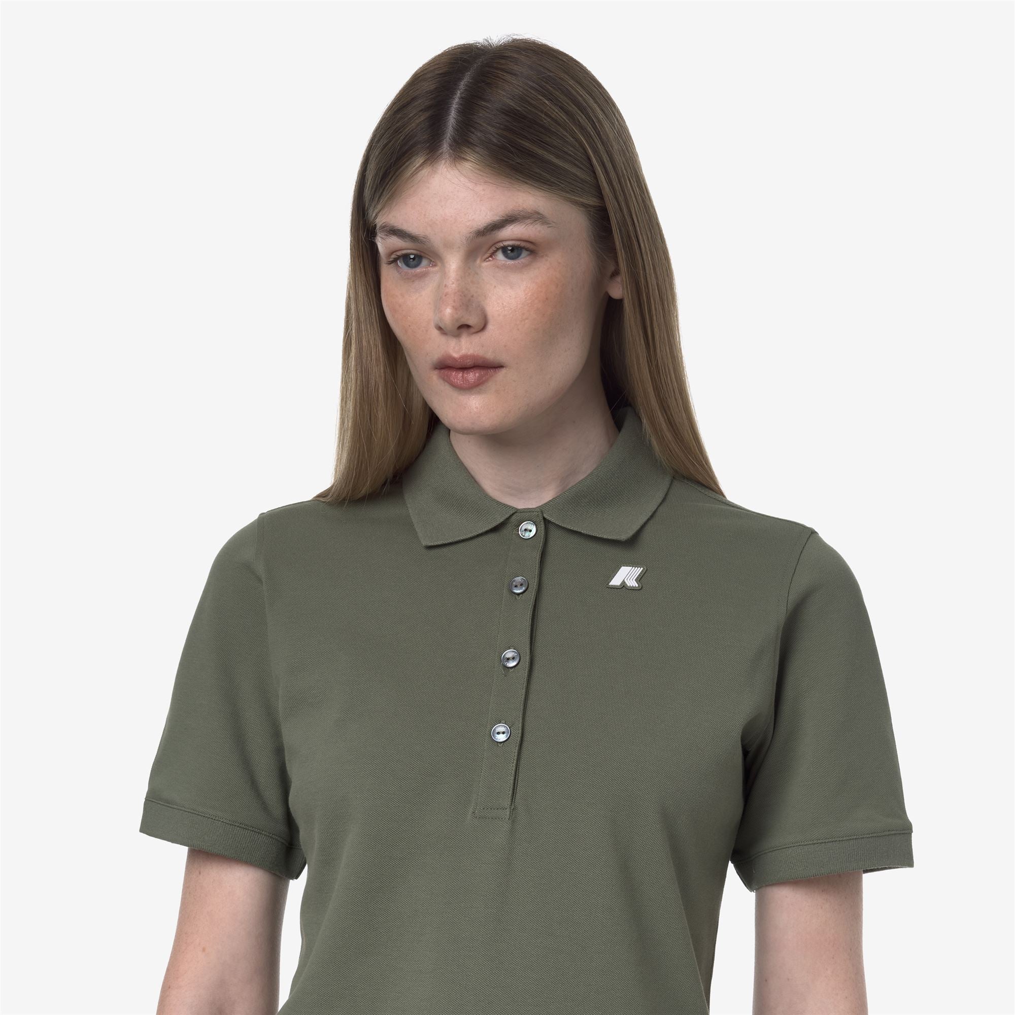 ALI PIQUE REG - Polo Shirts - Polo - Woman - GREEN LICHEN - Image 2