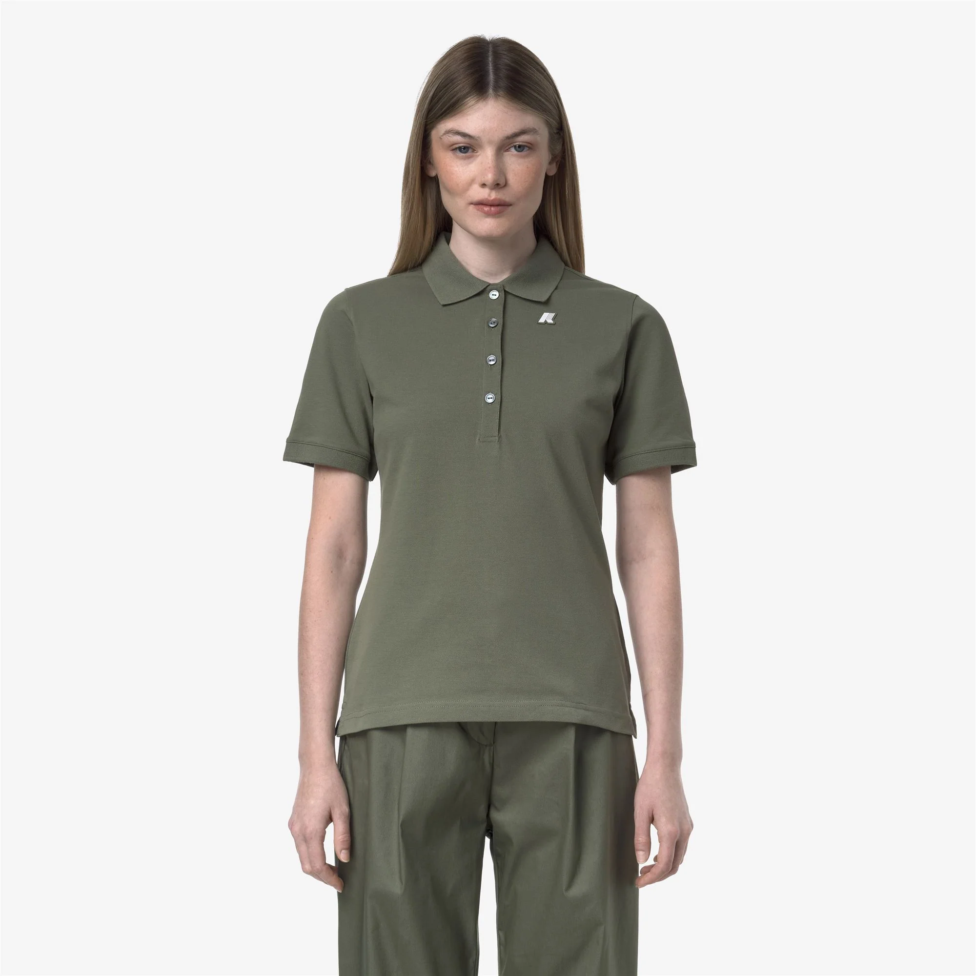 ALI PIQUE REG - Polo Shirts - Polo - Woman - GREEN LICHEN - Image 3