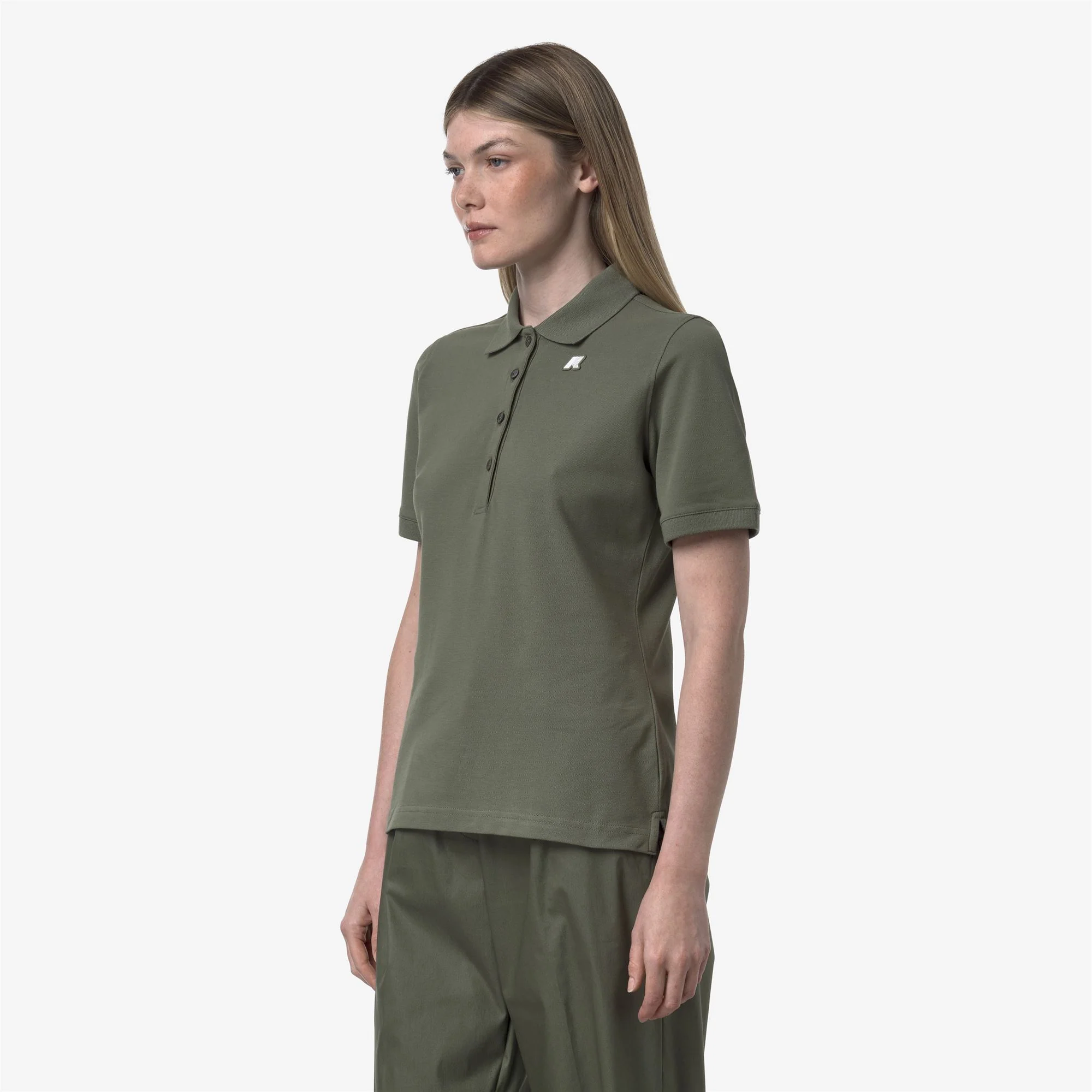 ALI PIQUE REG - Polo Shirts - Polo - Woman - GREEN LICHEN - Image 4