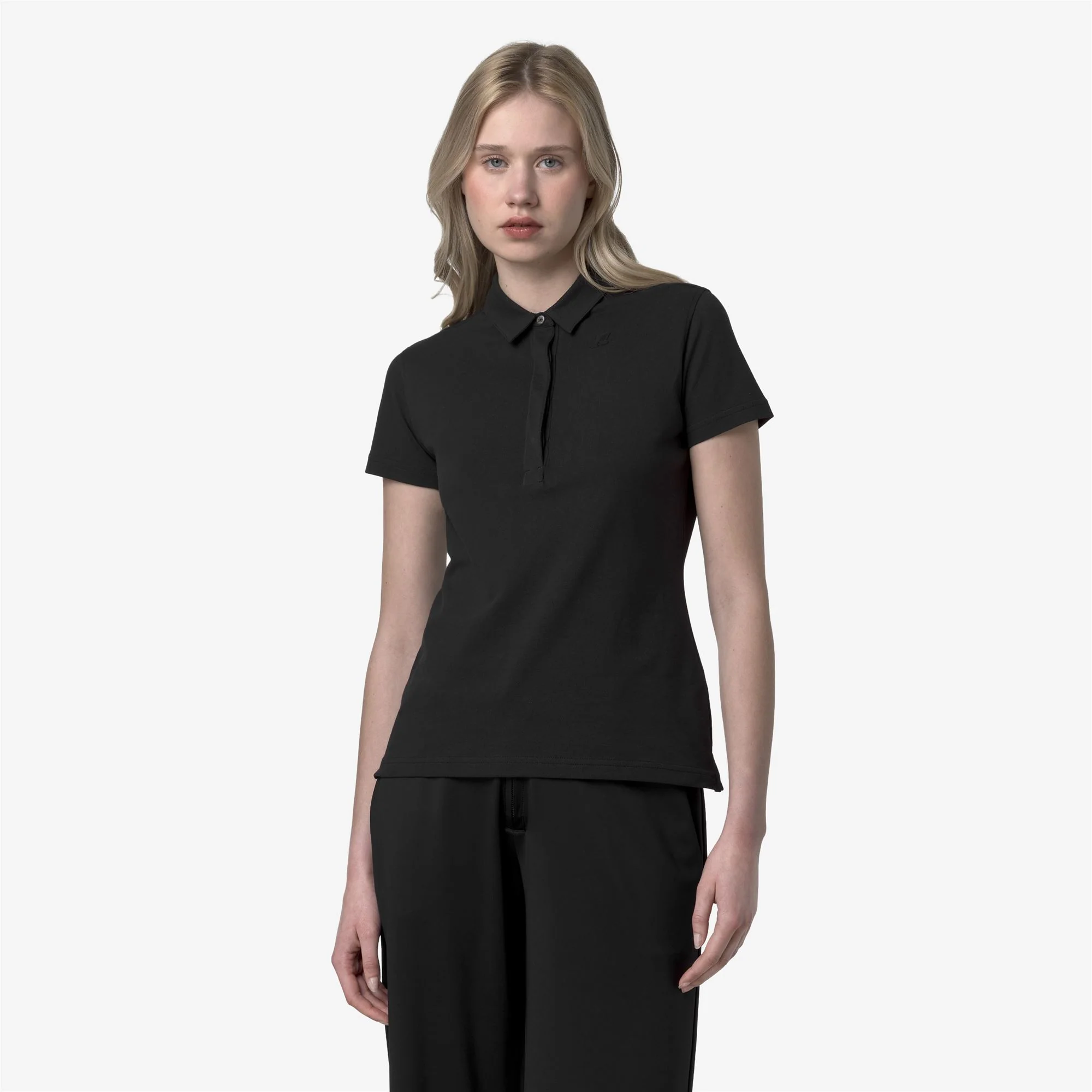AMEDEA PIQUE SLIM - Polo Shirts - Polo - Woman - BLACK PURE - Image 3