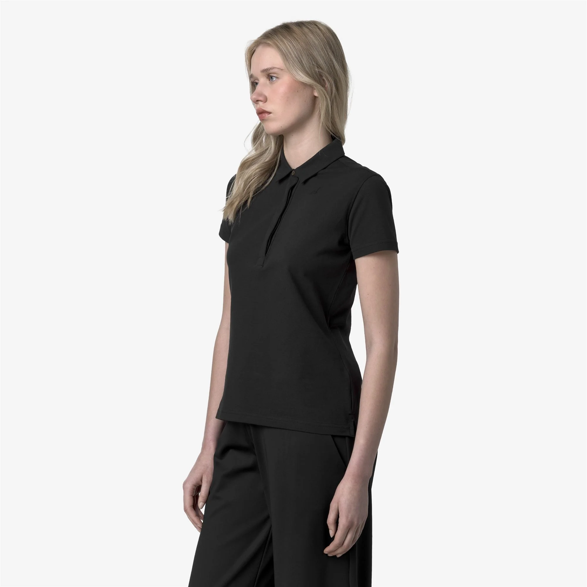 AMEDEA PIQUE SLIM - Polo Shirts - Polo - Woman - BLACK PURE - Image 4