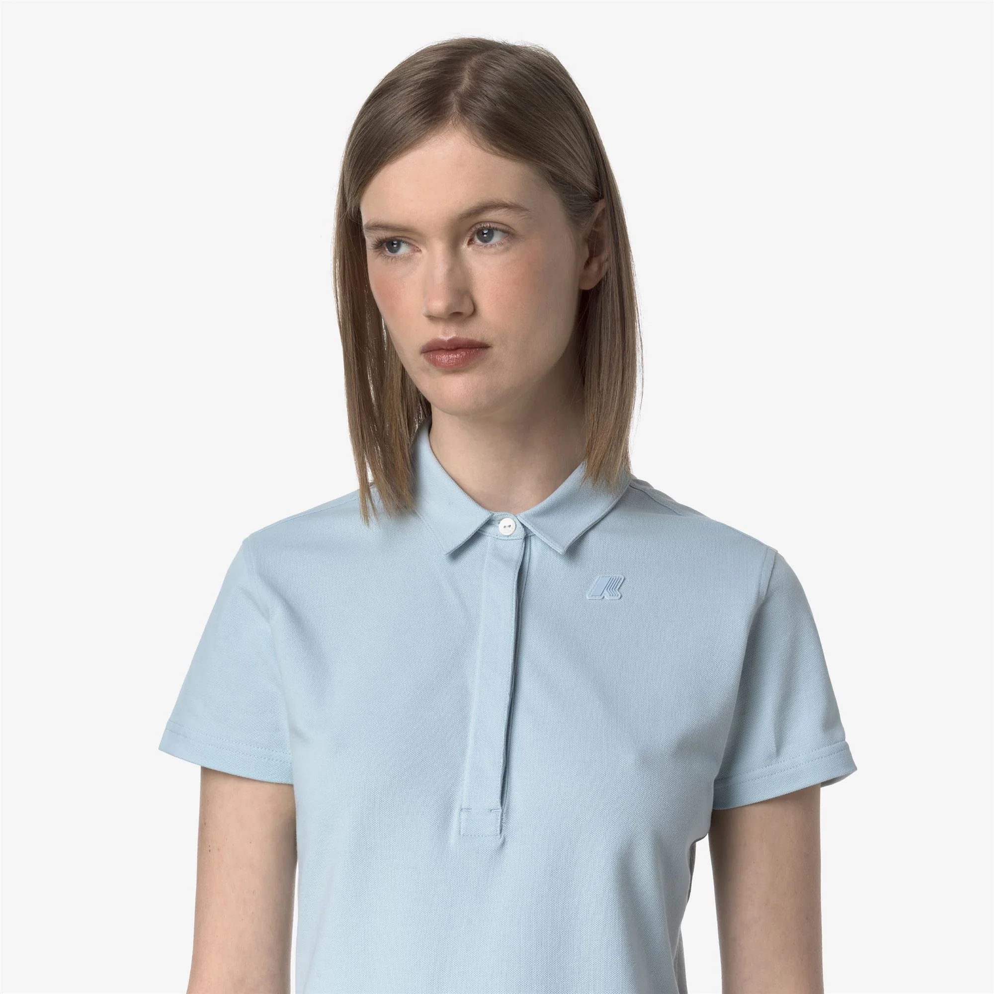 AMEDEA PIQUE SLIM - Polo Shirts - Polo - Woman - BLUE BABY - Image 2