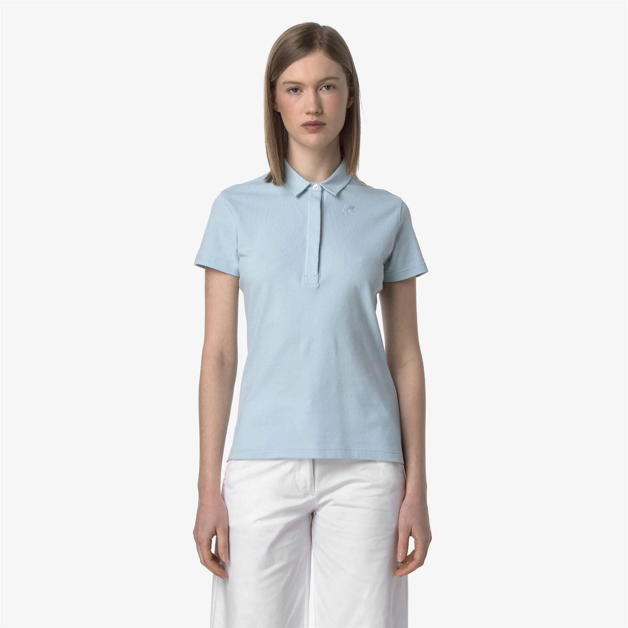 AMEDEA PIQUE SLIM - Polo Shirts - Polo - Woman - BLUE BABY - Image 3