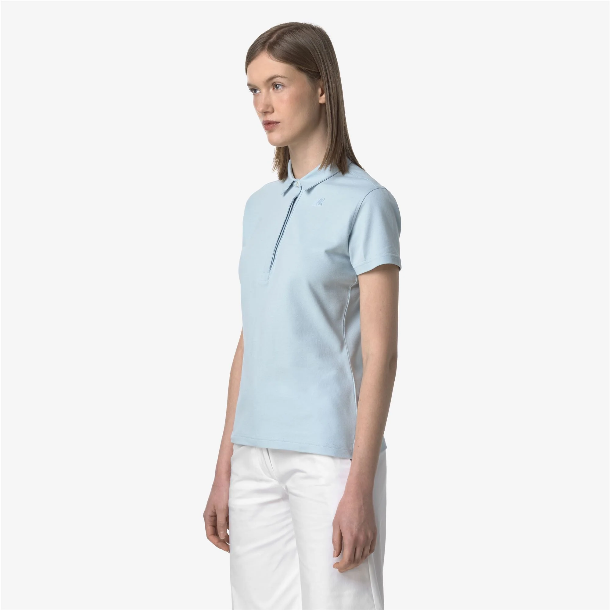 AMEDEA PIQUE SLIM - Polo Shirts - Polo - Woman - BLUE BABY - Image 4