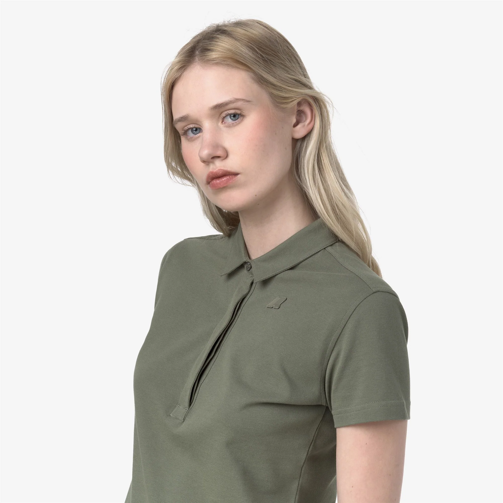 AMEDEA PIQUE SLIM - Polo Shirts - Polo - Woman - GREEN LICHEN - Image 2