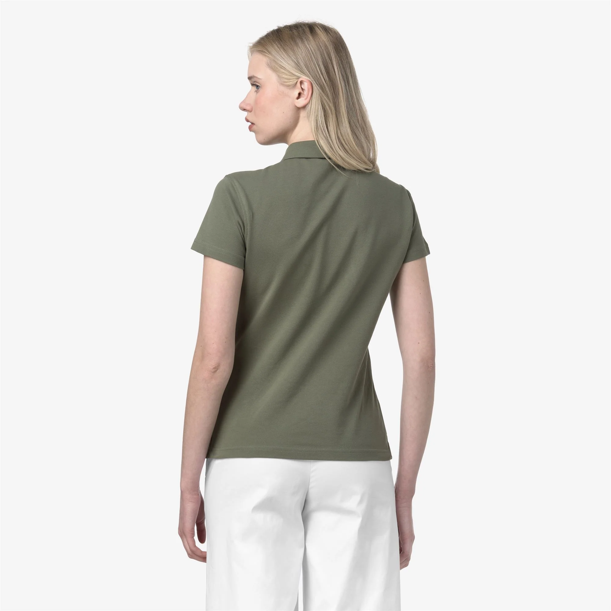 AMEDEA PIQUE SLIM - Polo Shirts - Polo - Woman - GREEN LICHEN - Image 5