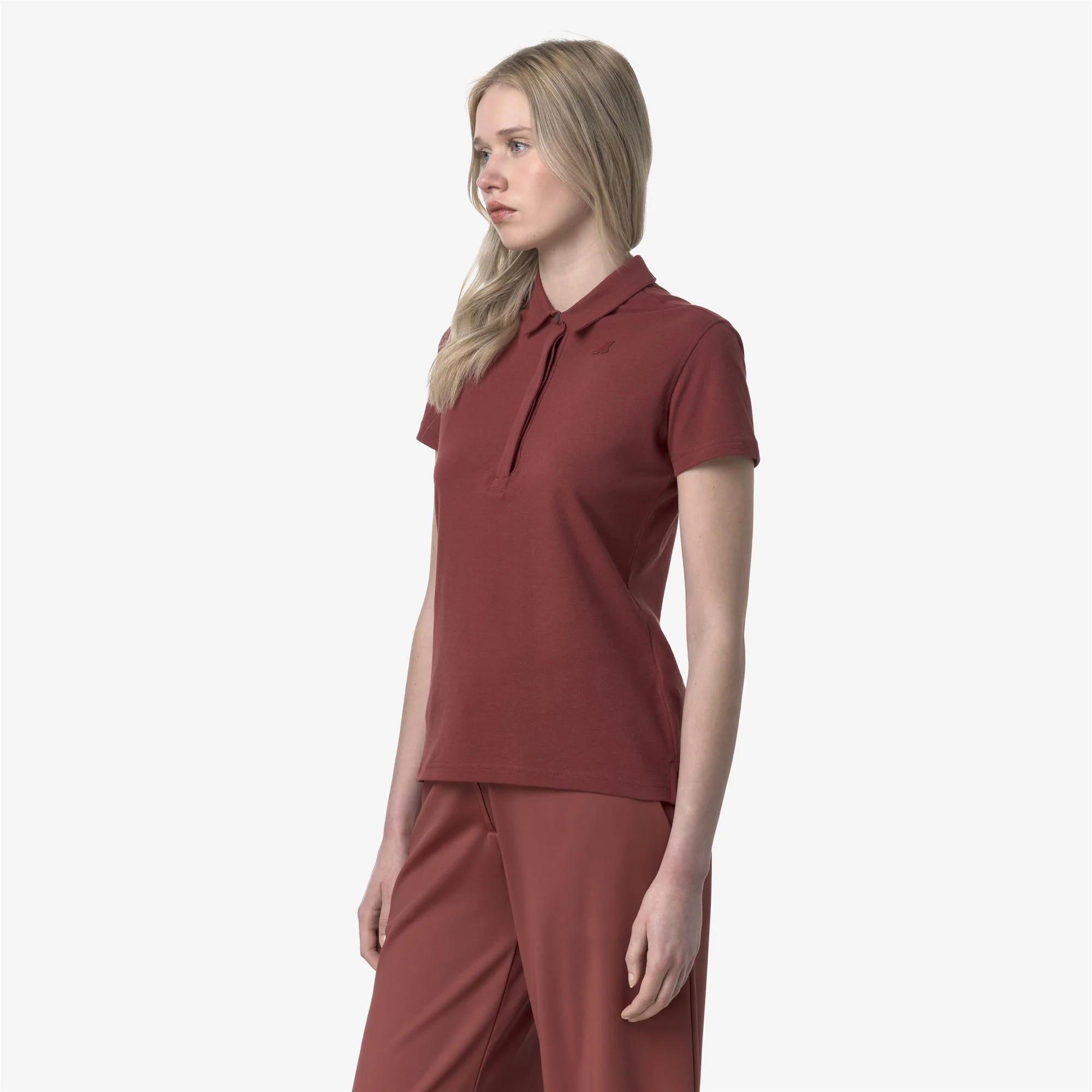 AMEDEA PIQUE SLIM - Polo Shirts - Polo - Woman - RED BROWNISH - Image 4