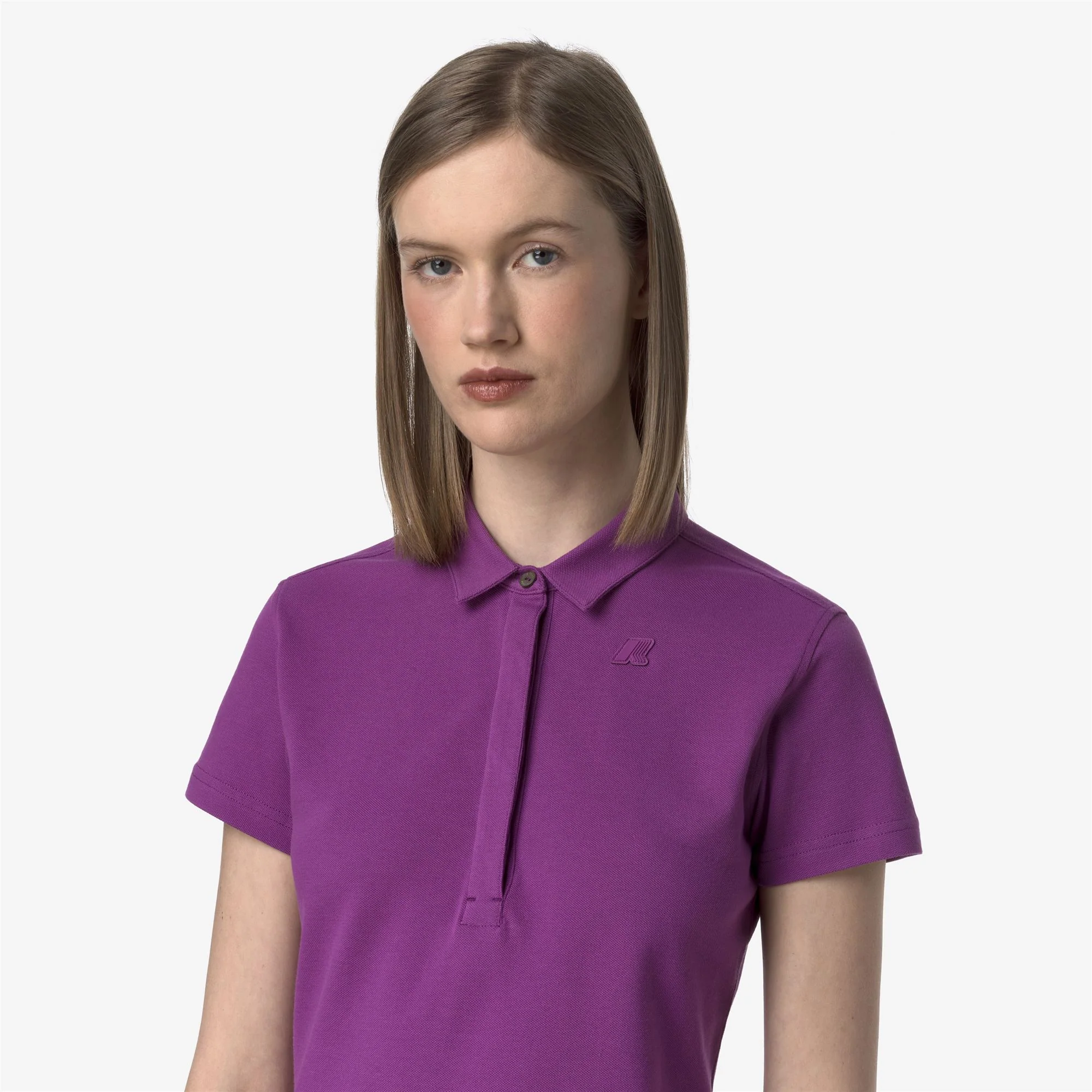 AMEDEA PIQUE SLIM - Polo Shirts - Polo - Woman - VIOLET - Image 2