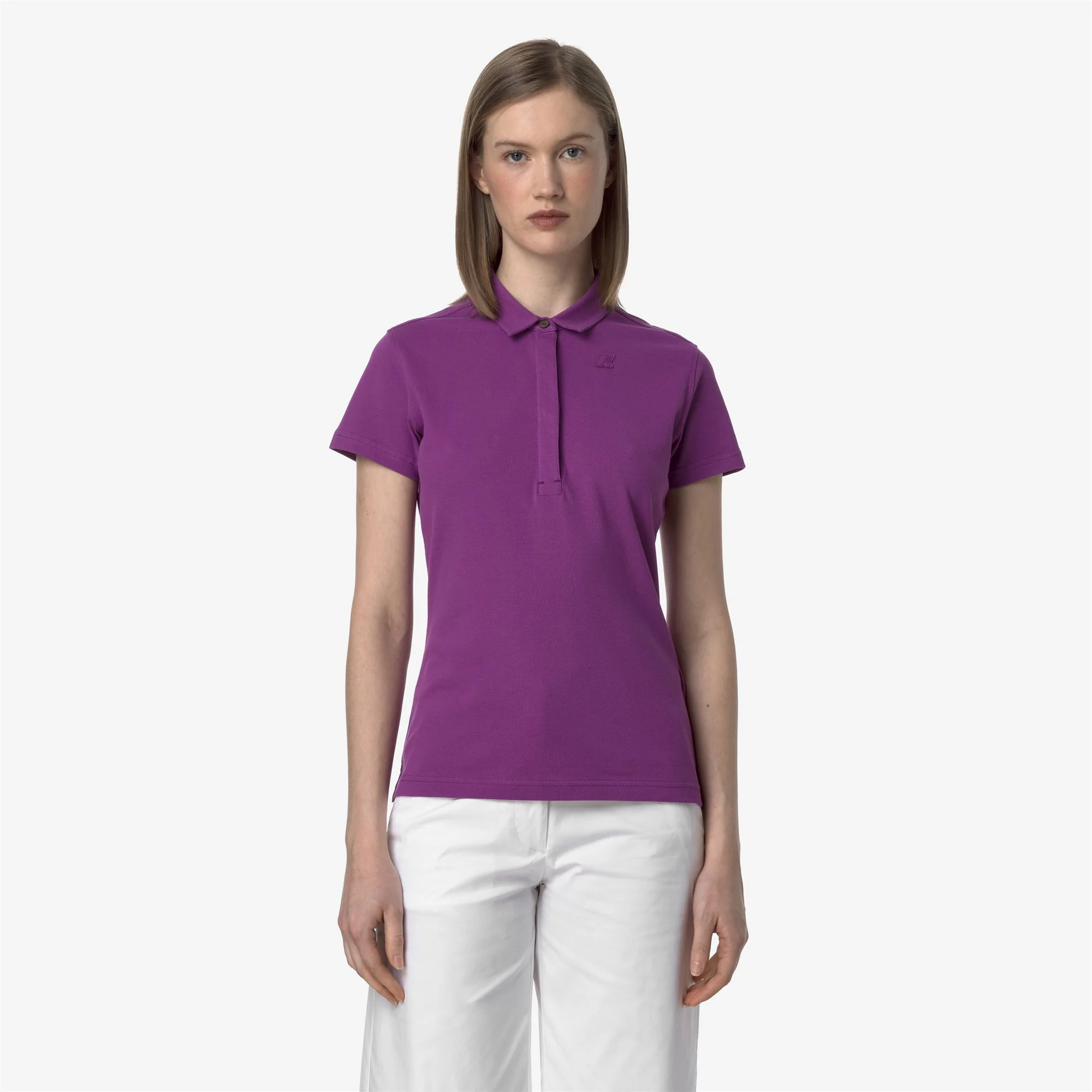 AMEDEA PIQUE SLIM - Polo Shirts - Polo - Woman - VIOLET - Image 3