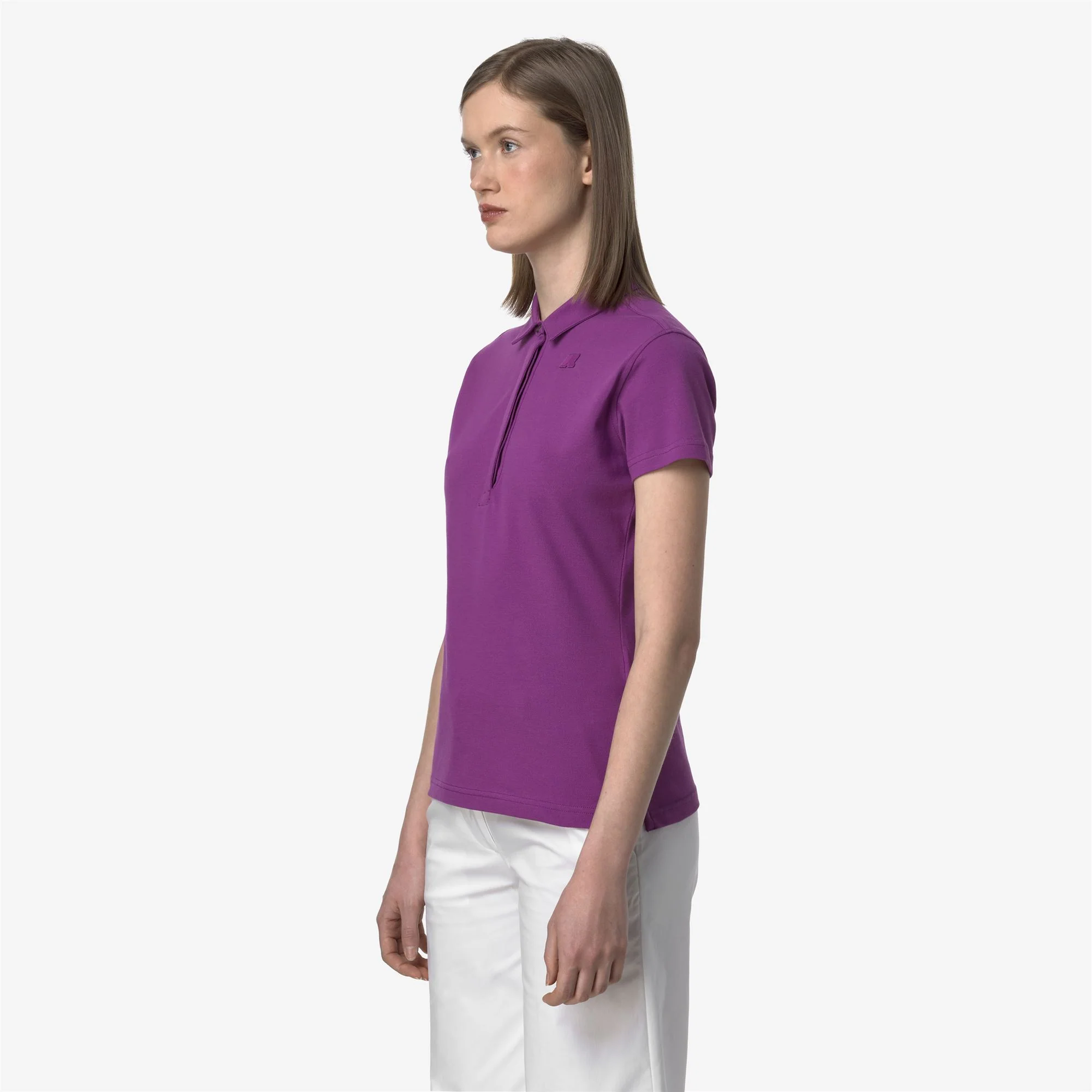 AMEDEA PIQUE SLIM - Polo Shirts - Polo - Woman - VIOLET - Image 4