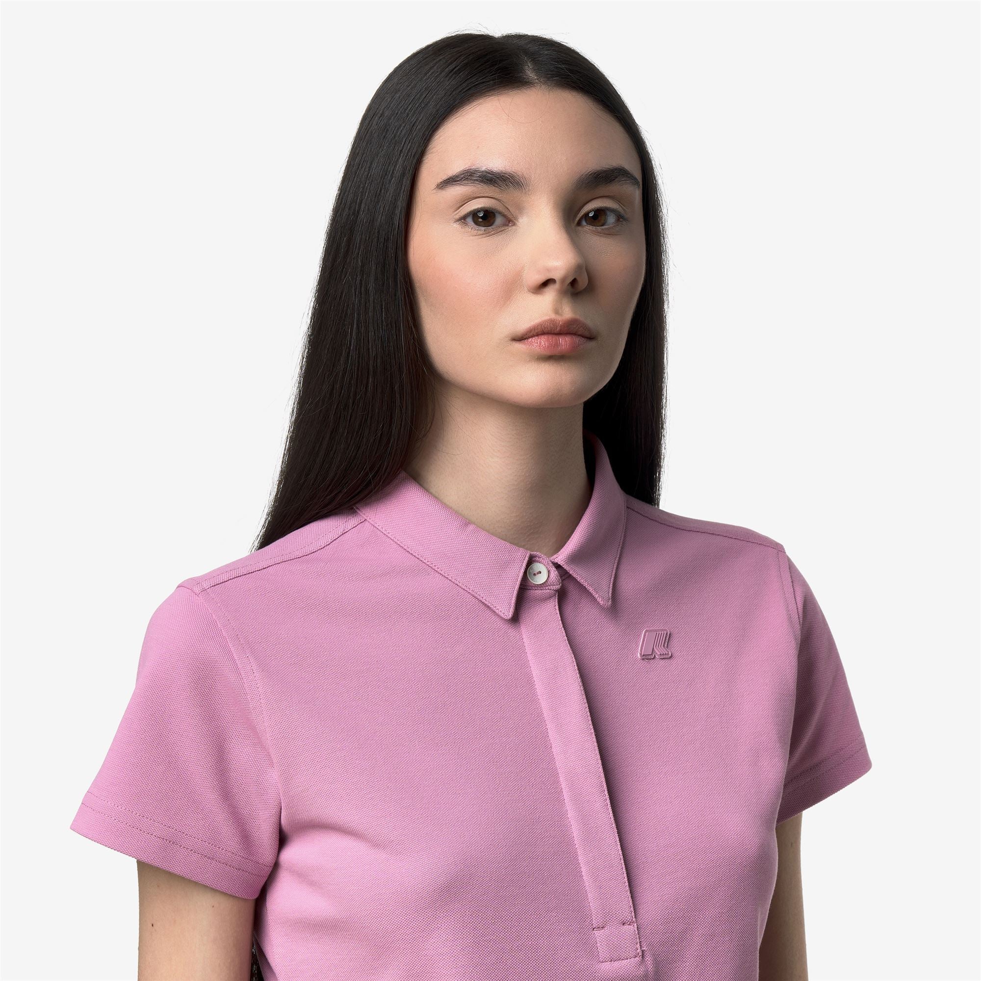 AMEDEA PIQUE SLIM - Polo Shirts - Polo - Woman - VIOLET GLICINE - Image 2