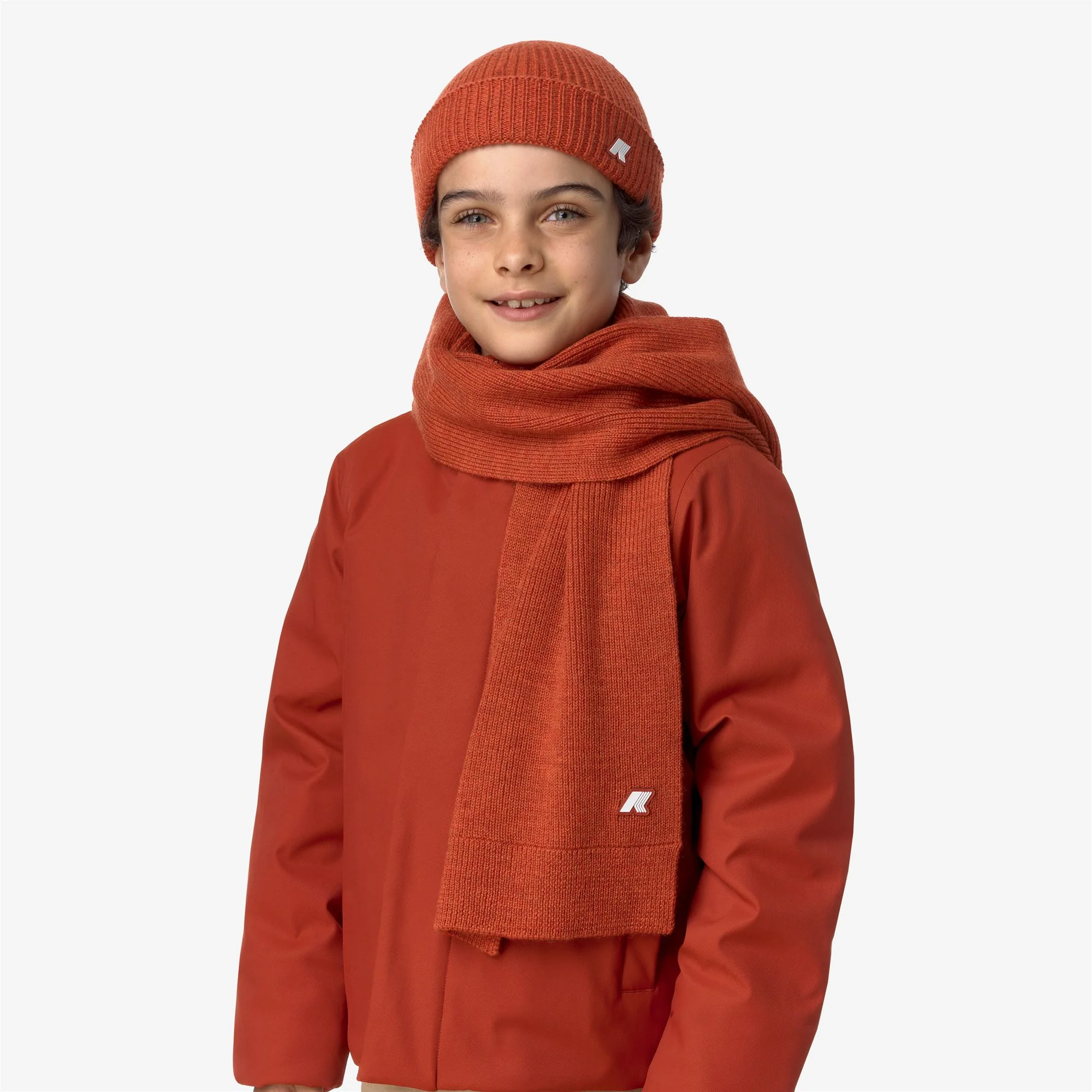 P. ETIENNE CARDIGAN STITCH - Scarves - SCARF - Kid unisex - RED POMPEIAN MELANGE - Image 2
