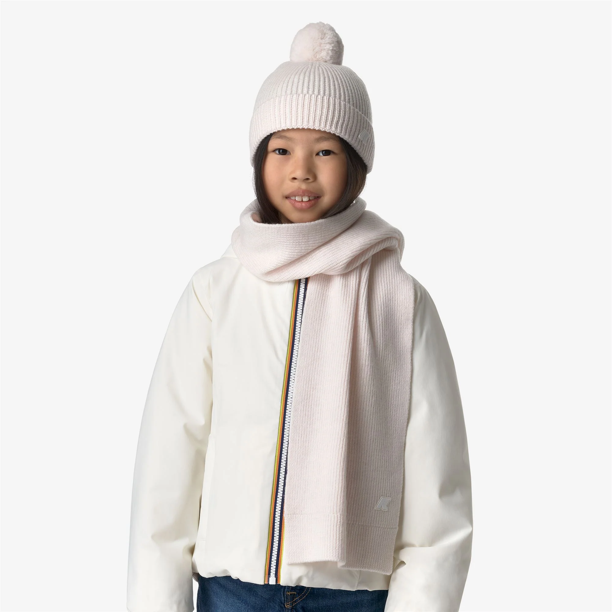 P. ETIENNE CARDIGAN STITCH - Scarves - SCARF - Kid unisex - WHITE GARDENIA MELANGE - Image 2