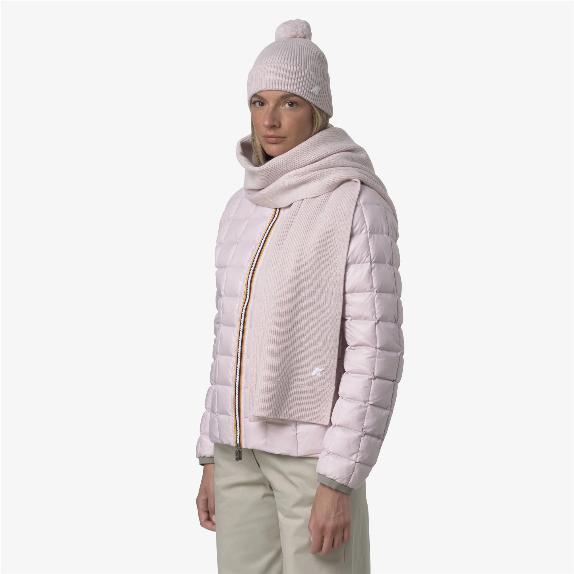 ETIENNE CARDIGAN STITCH WOOL - Scarves - SCARF - Unisex - ROSE HUSHED MELANGE - Image 2
