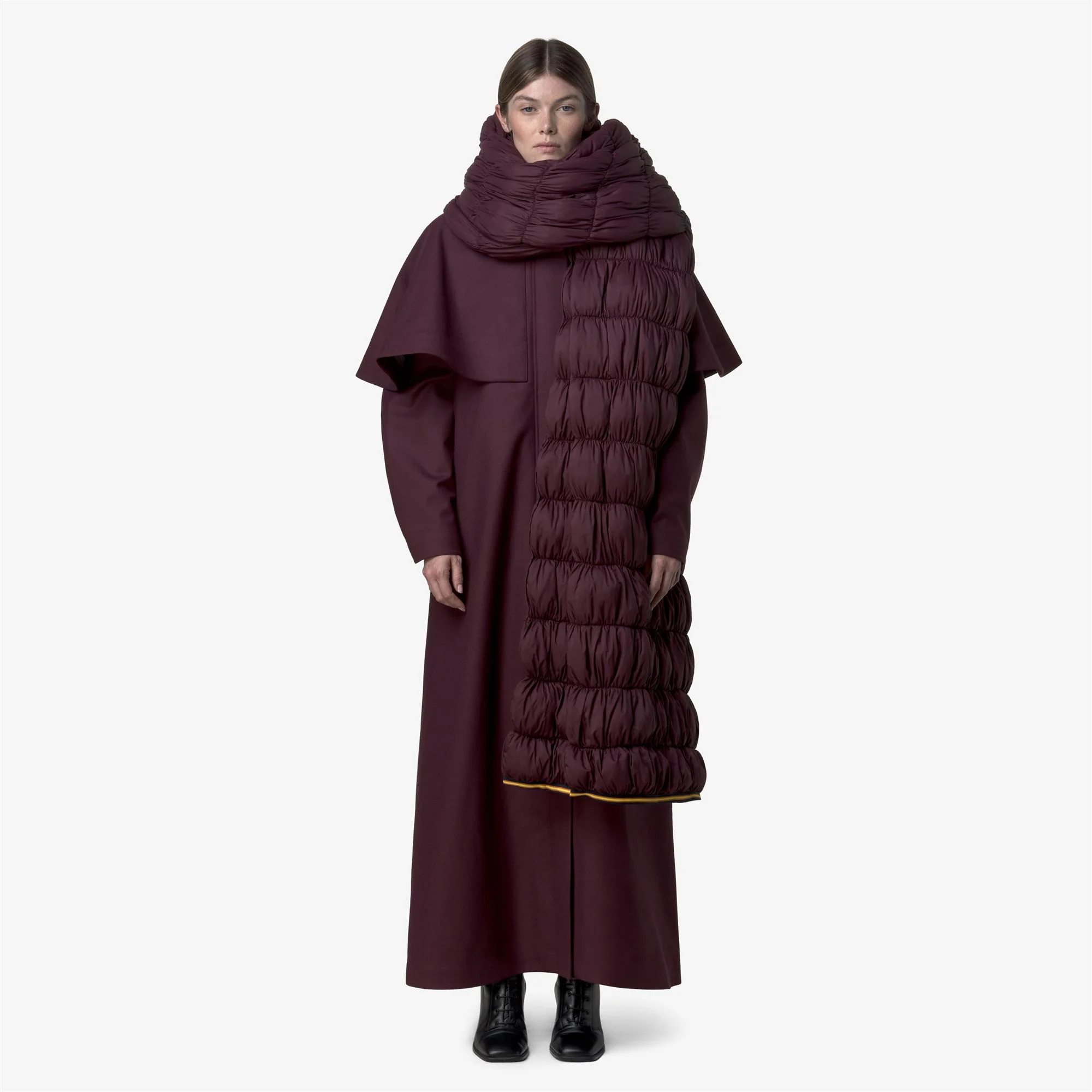 SOUFFLE MAXI TECH WARM - Scarves - SCARF - Unisex - RED DK AMARANTO - Image 2