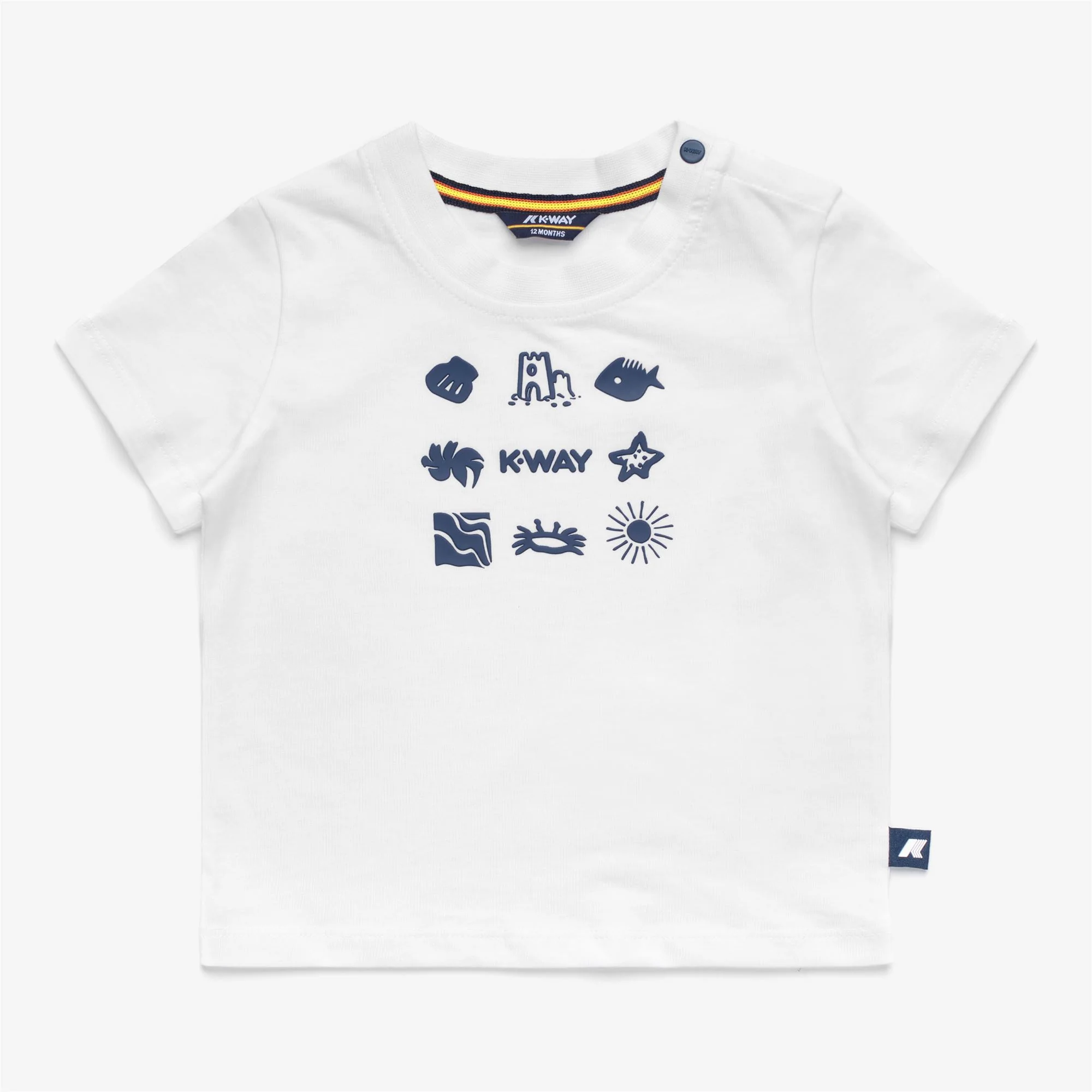 E. PETE SET PLAGE  JERSEY - SETS - Shorts / T-Shirt - Kid unisex - WHITE-BLUE INSIGNIA - Image 2