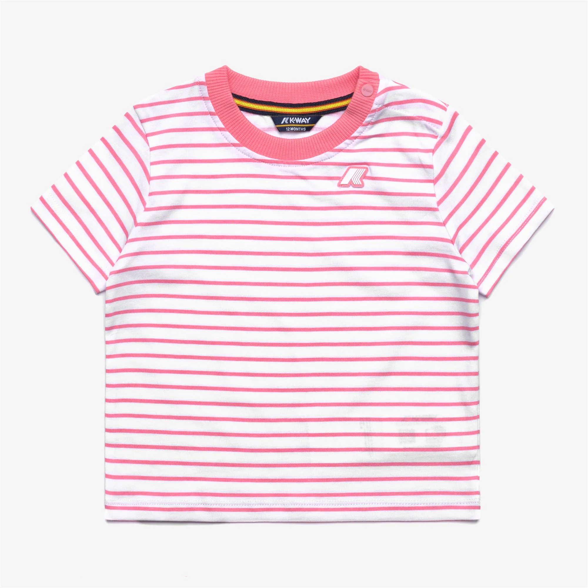 E. PETE SET STRIPES JERSEY - SETS - Shorts / T-Shirt - Kid unisex - WHITE-PINK GERANIUM - Image 2