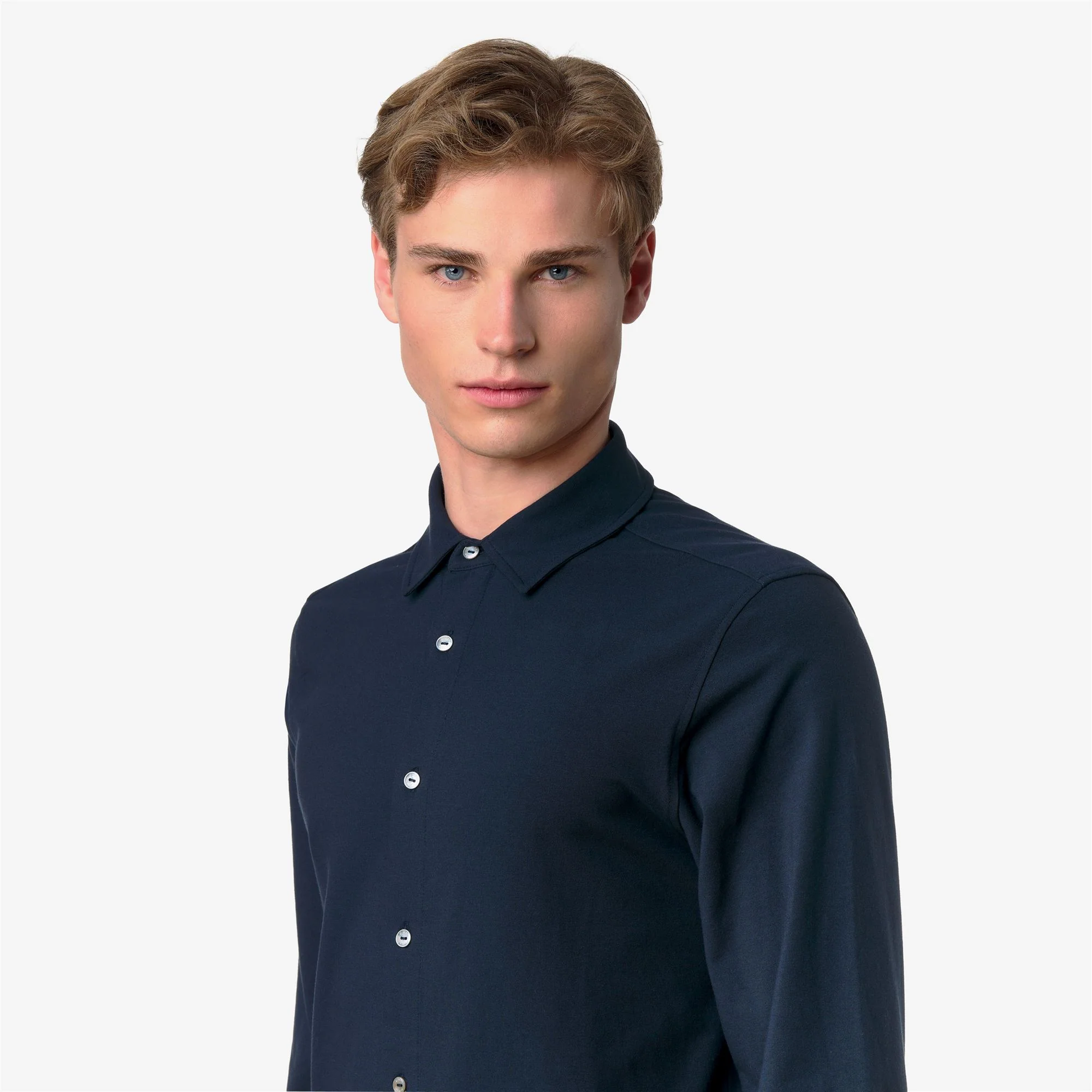 TIMOTHEE COTTON - SHIRTS - CLASSIC - Man - BLUE DEPTH - Image 2