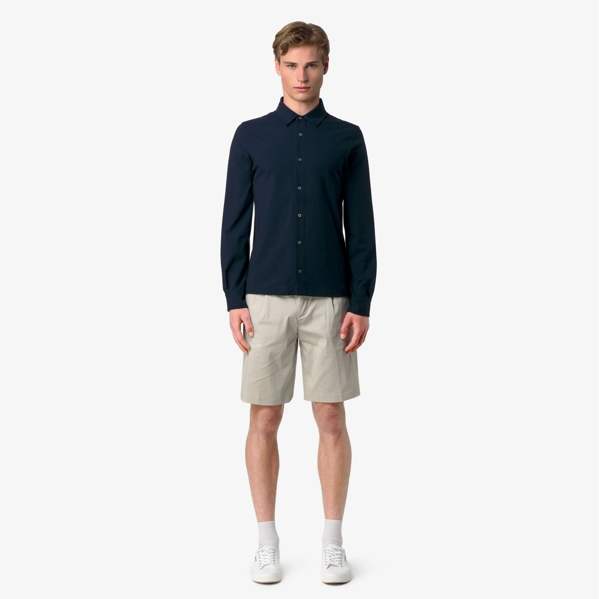 TIMOTHEE COTTON - SHIRTS - CLASSIC - Man - BLUE DEPTH - Image 3