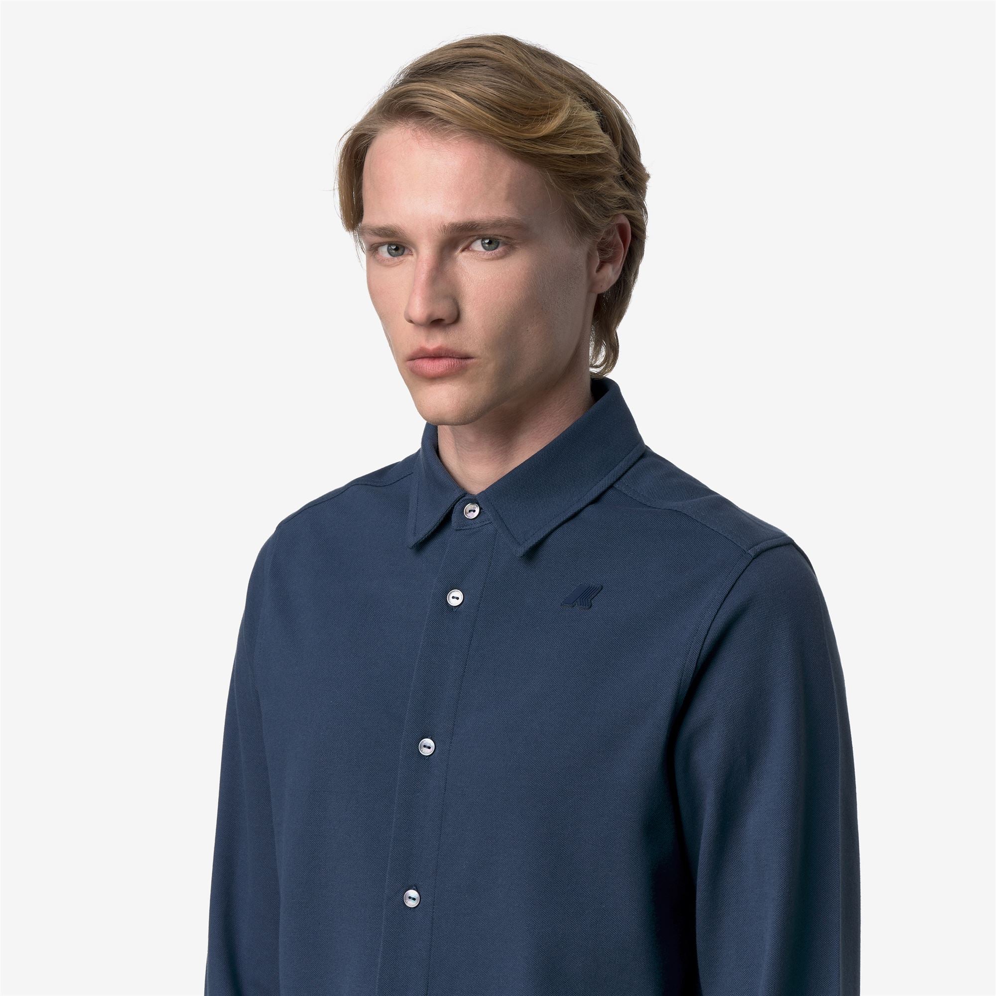 TIMOTHEE PIQUE SLIM - SHIRTS - CLASSIC - Man - BLUE INSIGNIA - Image 2