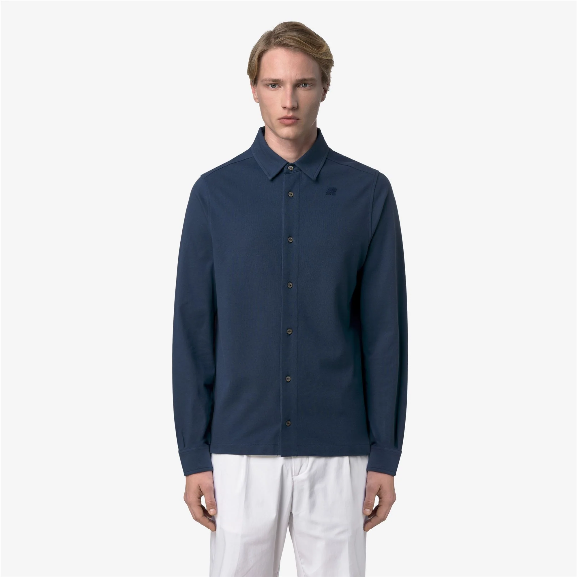TIMOTHEE PIQUE SLIM - SHIRTS - CLASSIC - Man - BLUE INSIGNIA - Image 3