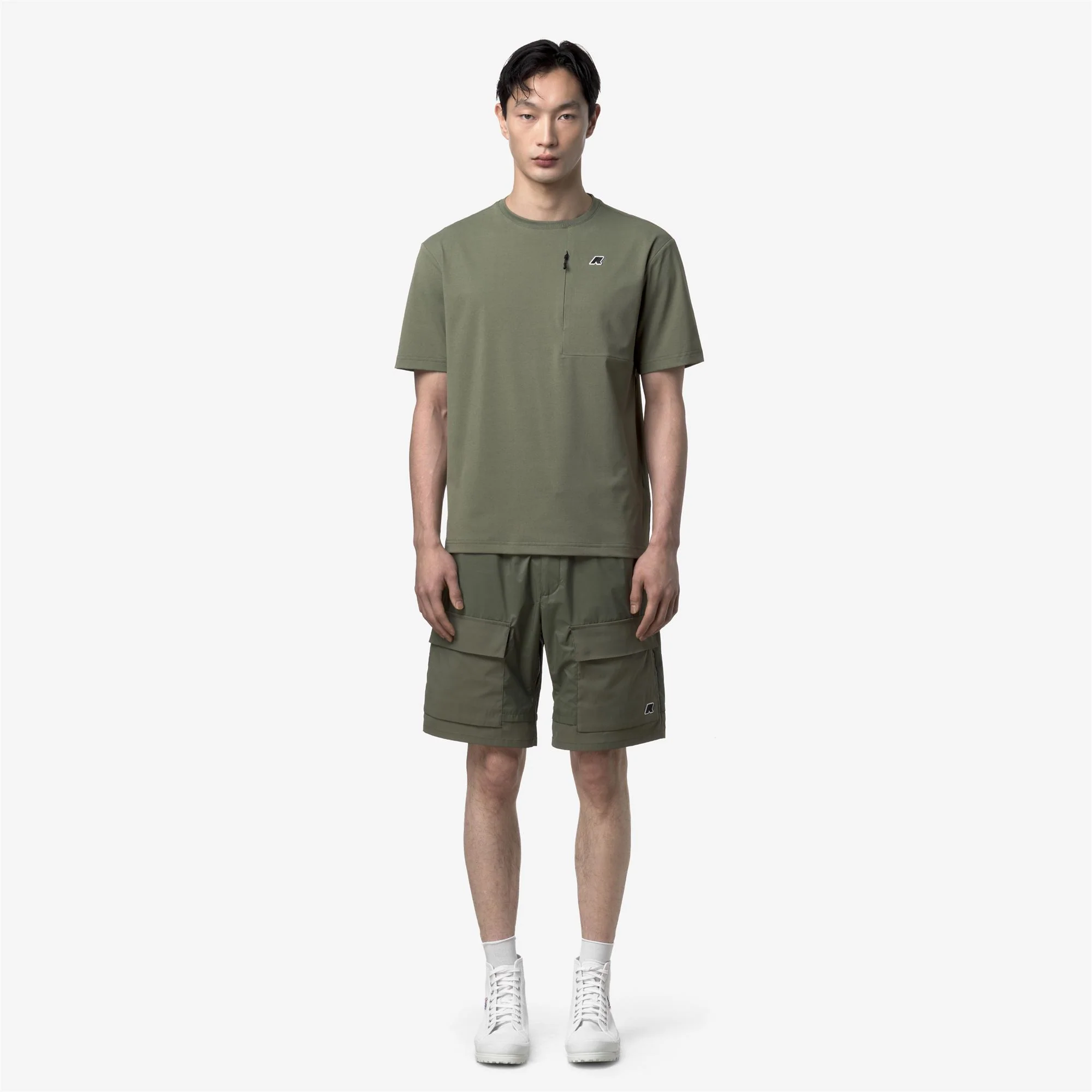 BREGER - Shorts - Sport  Shorts - Man - GREEN LICHEN - Image 3