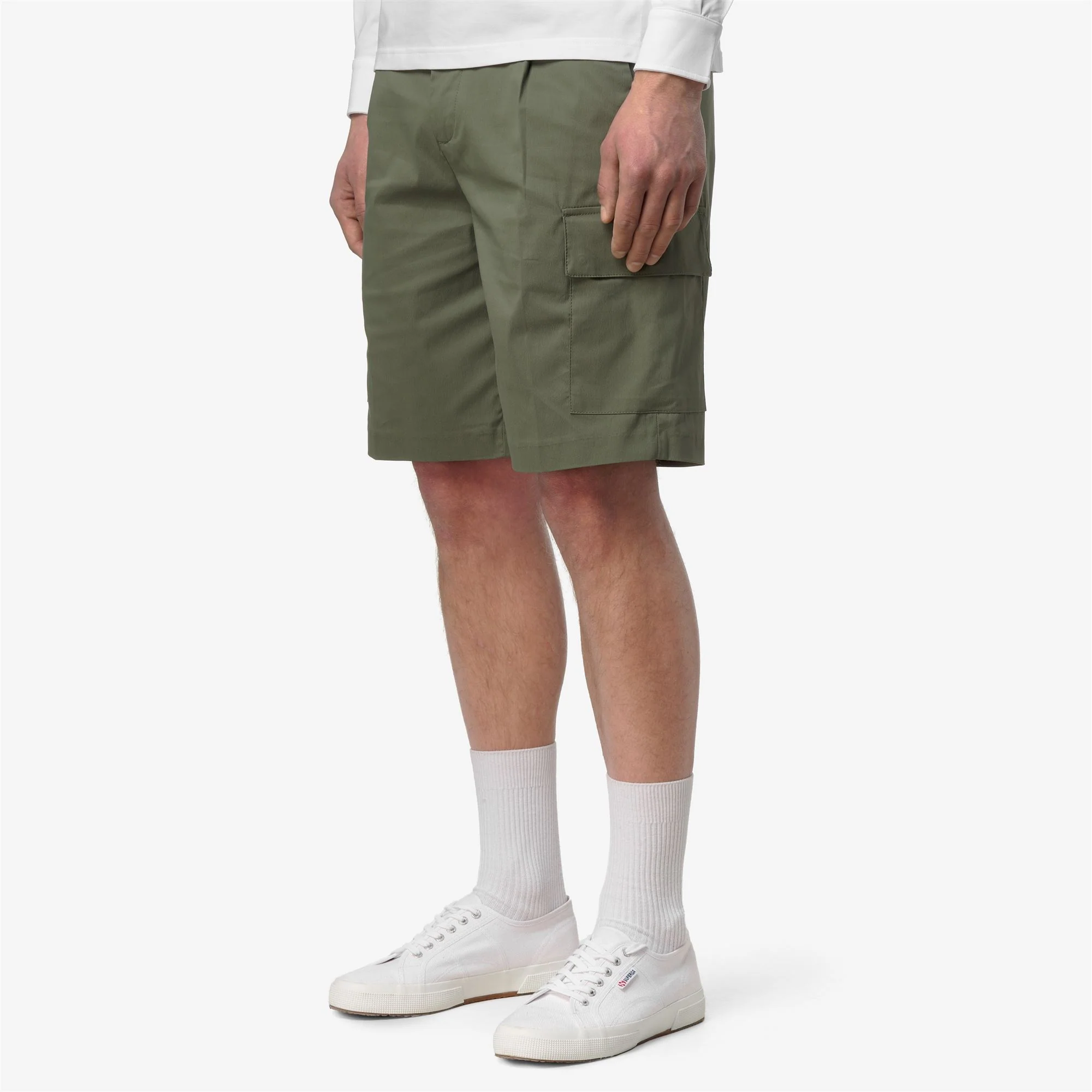 SERJE TWILL TECH - Shorts - Cargo - Man - GREEN LICHEN - Image 4
