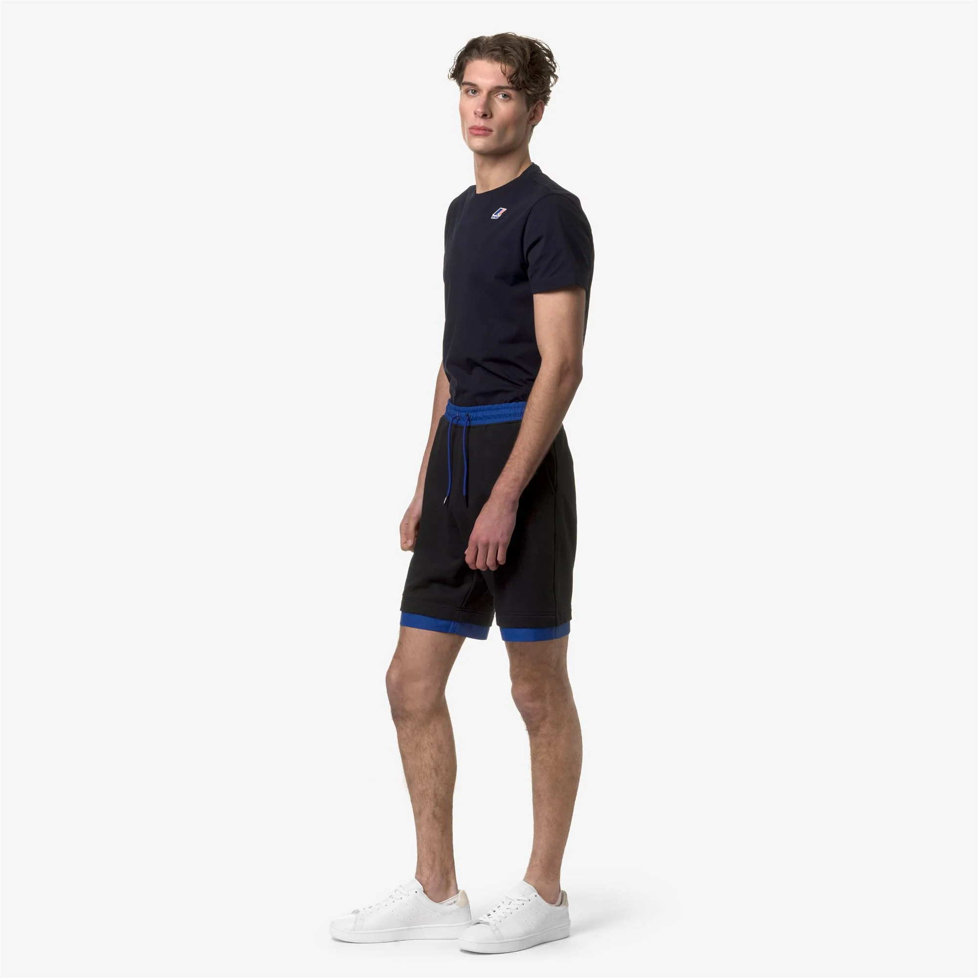 LE VRAI NESTOR NYLON PC - Shorts - Sport  Shorts - Unisex - BLACK PURE-BLUE ROYAL MARINE - Image 4
