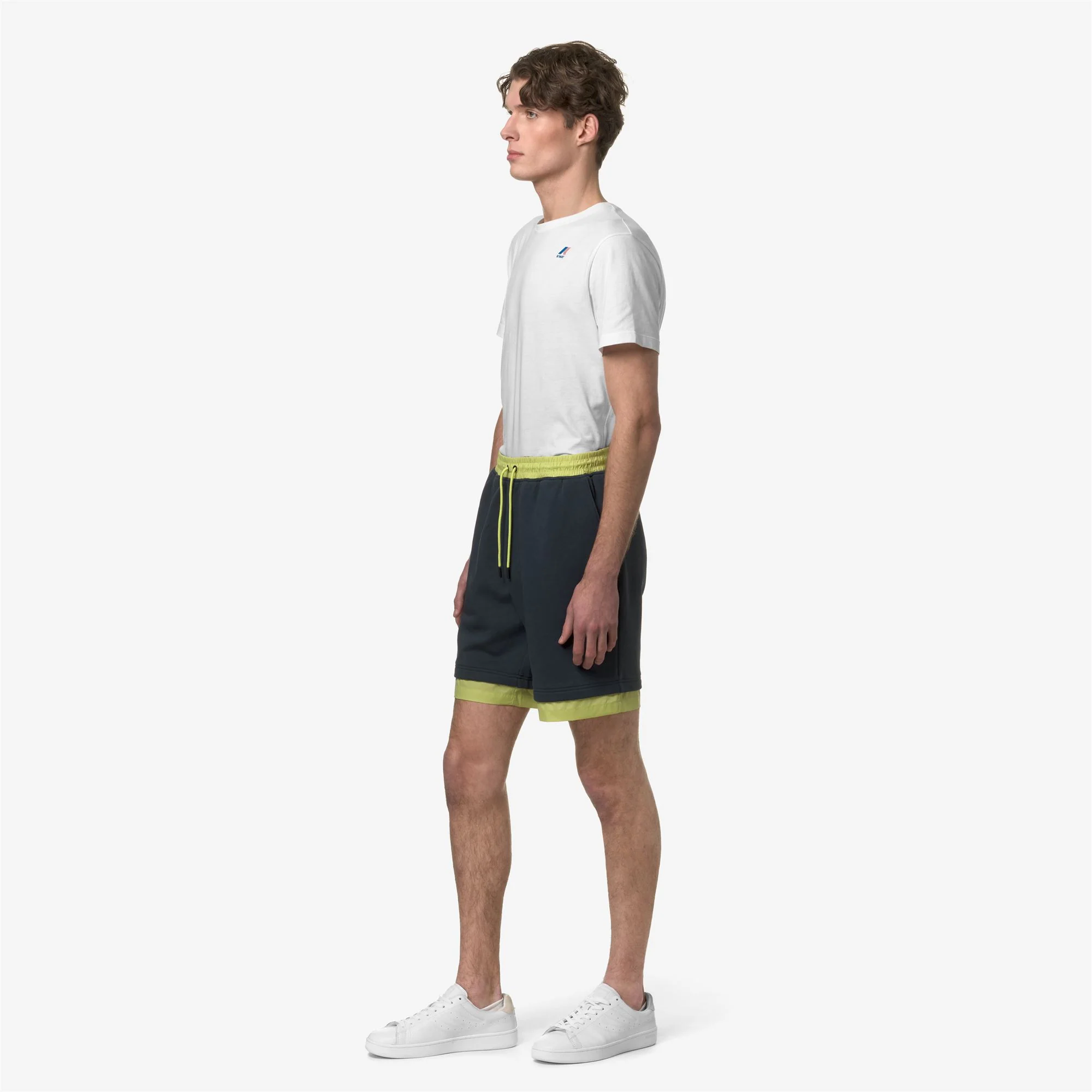 LE VRAI NESTOR NYLON PC - Shorts - Sport  Shorts - Unisex - BLUE DEPTH-GREEN CELERY - Image 4