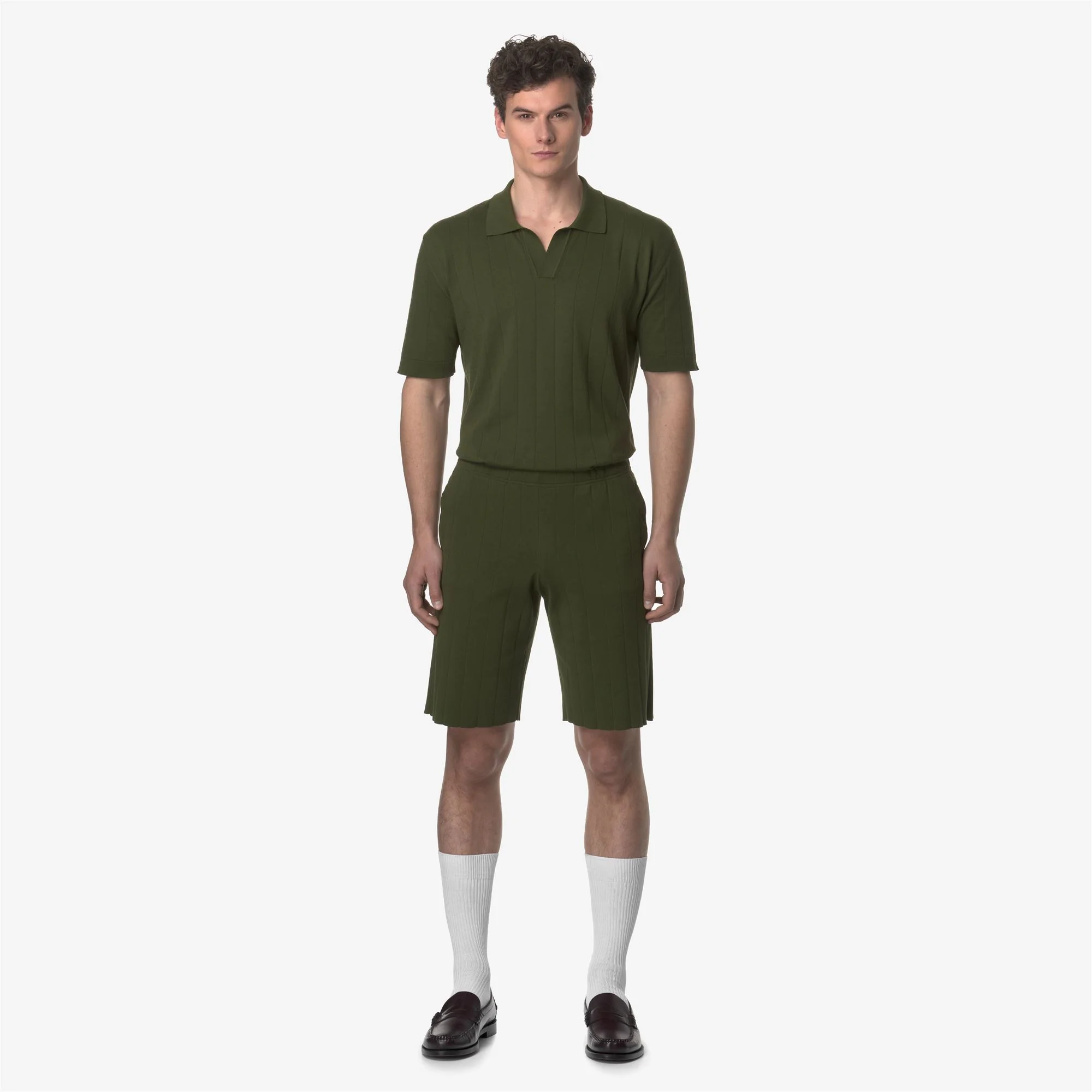 LEOBEN KNITTED - Shorts - Sport  Shorts - Unisex - GREEN SPHAGNUM - Image 3