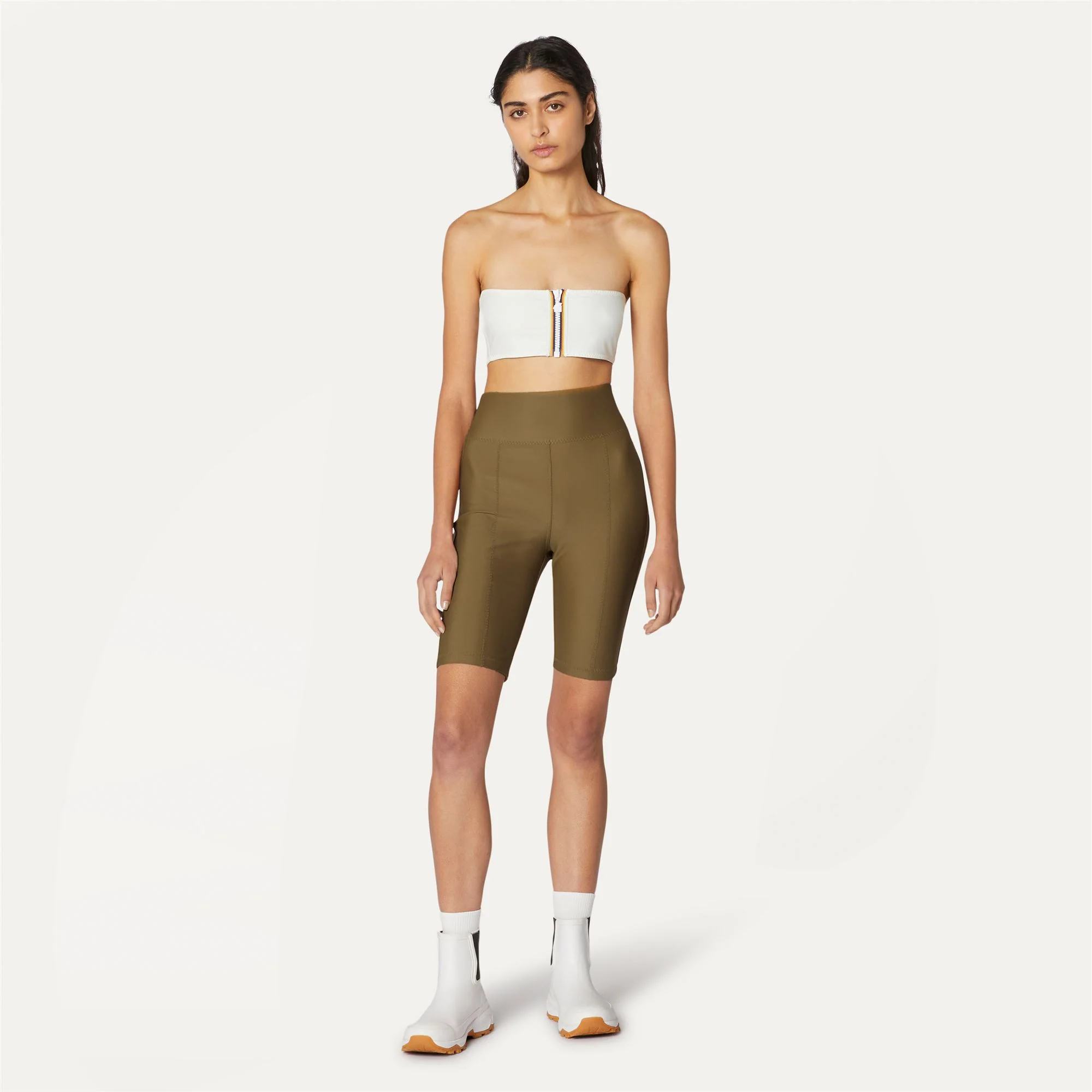 CYCLEL - Shorts - Sport  Shorts - Woman - BROWN PLANTATION-WHITE NATURAL - Image 3