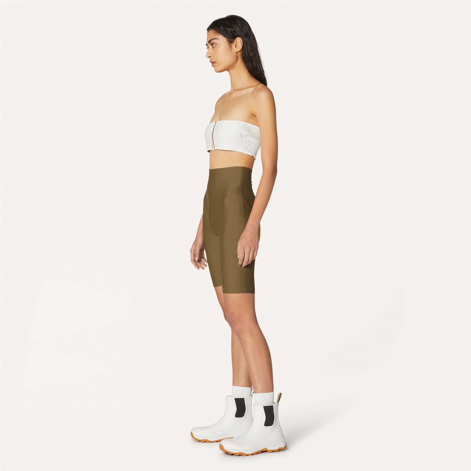 CYCLEL - Shorts - Sport  Shorts - Woman - BROWN PLANTATION-WHITE NATURAL - Image 4