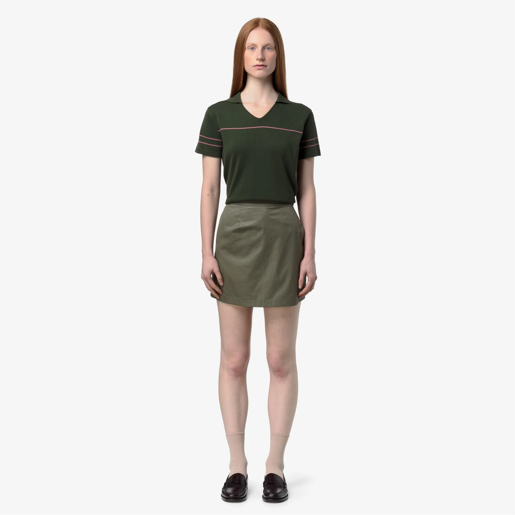 LAMANDIE SHINY COTTON - Shorts - Sport  Shorts - Woman - GREEN LICHEN - Image 3