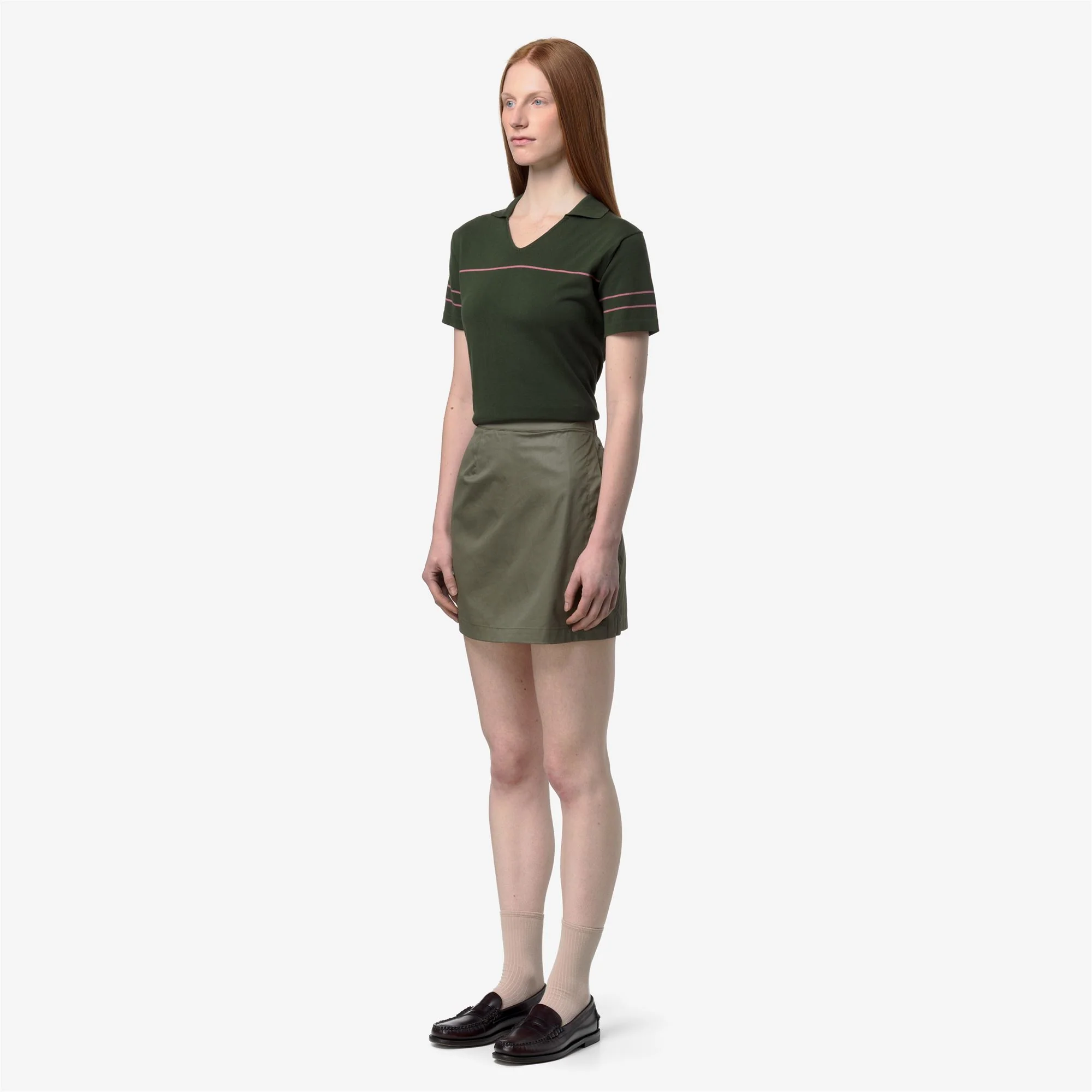 LAMANDIE SHINY COTTON - Shorts - Sport  Shorts - Woman - GREEN LICHEN - Image 4