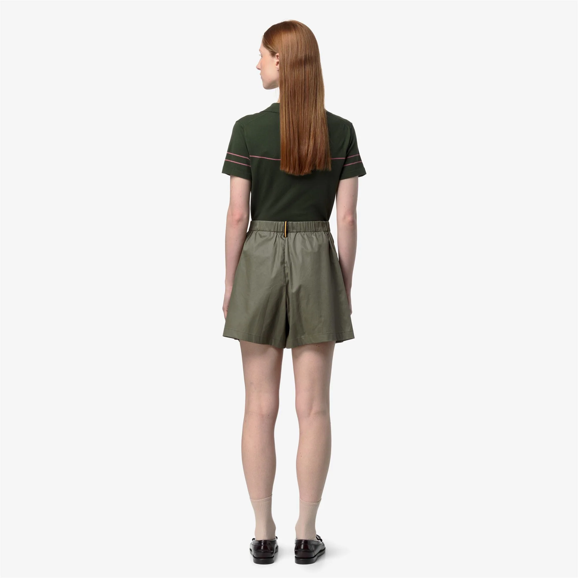LAMANDIE SHINY COTTON - Shorts - Sport  Shorts - Woman - GREEN LICHEN - Image 5