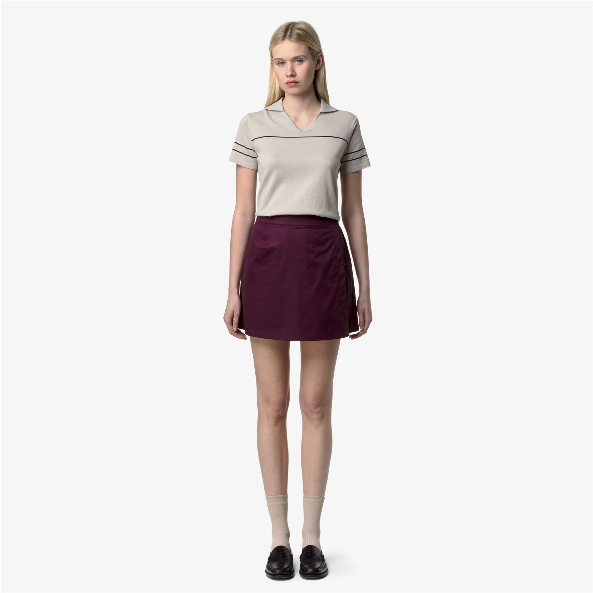 LAMANDIE SHINY COTTON - Shorts - Sport  Shorts - Woman - VIOLET MAUVE WINE - Image 3