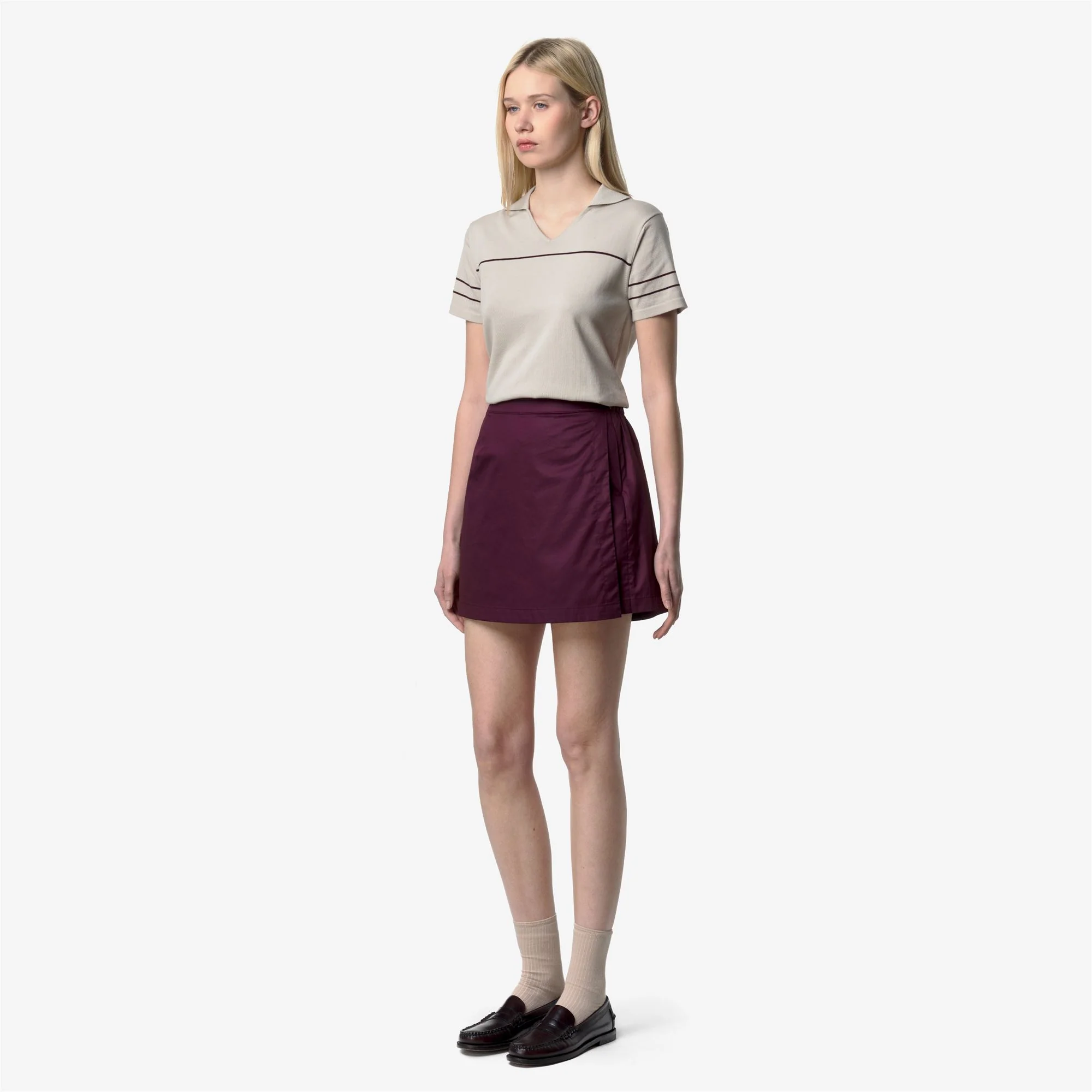 LAMANDIE SHINY COTTON - Shorts - Sport  Shorts - Woman - VIOLET MAUVE WINE - Image 4