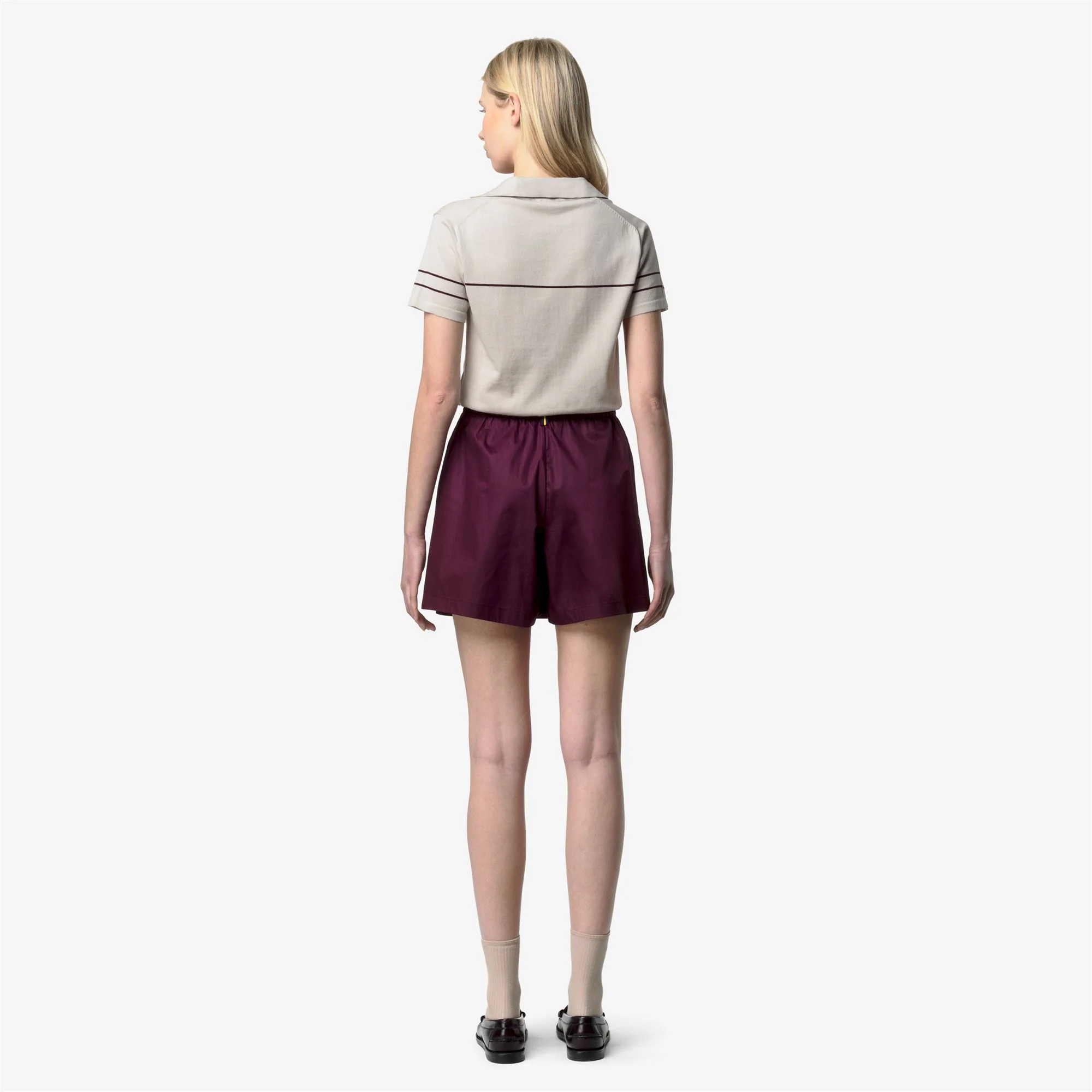 LAMANDIE SHINY COTTON - Shorts - Sport  Shorts - Woman - VIOLET MAUVE WINE - Image 5