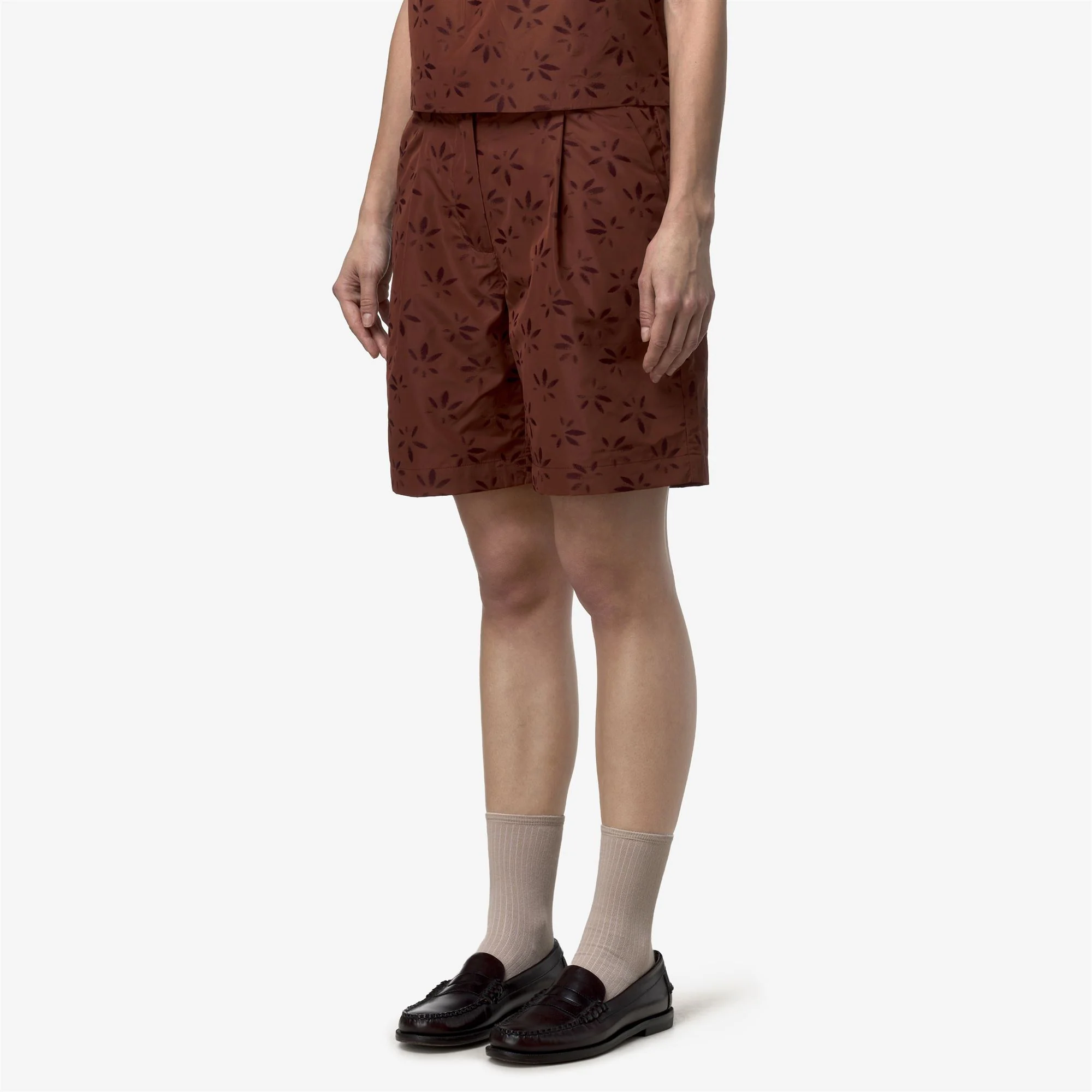 LAROSE EMBY JACQUARD - Shorts - Sport  Shorts - Woman - BROWN-VIOLET JACQUARD - Image 4