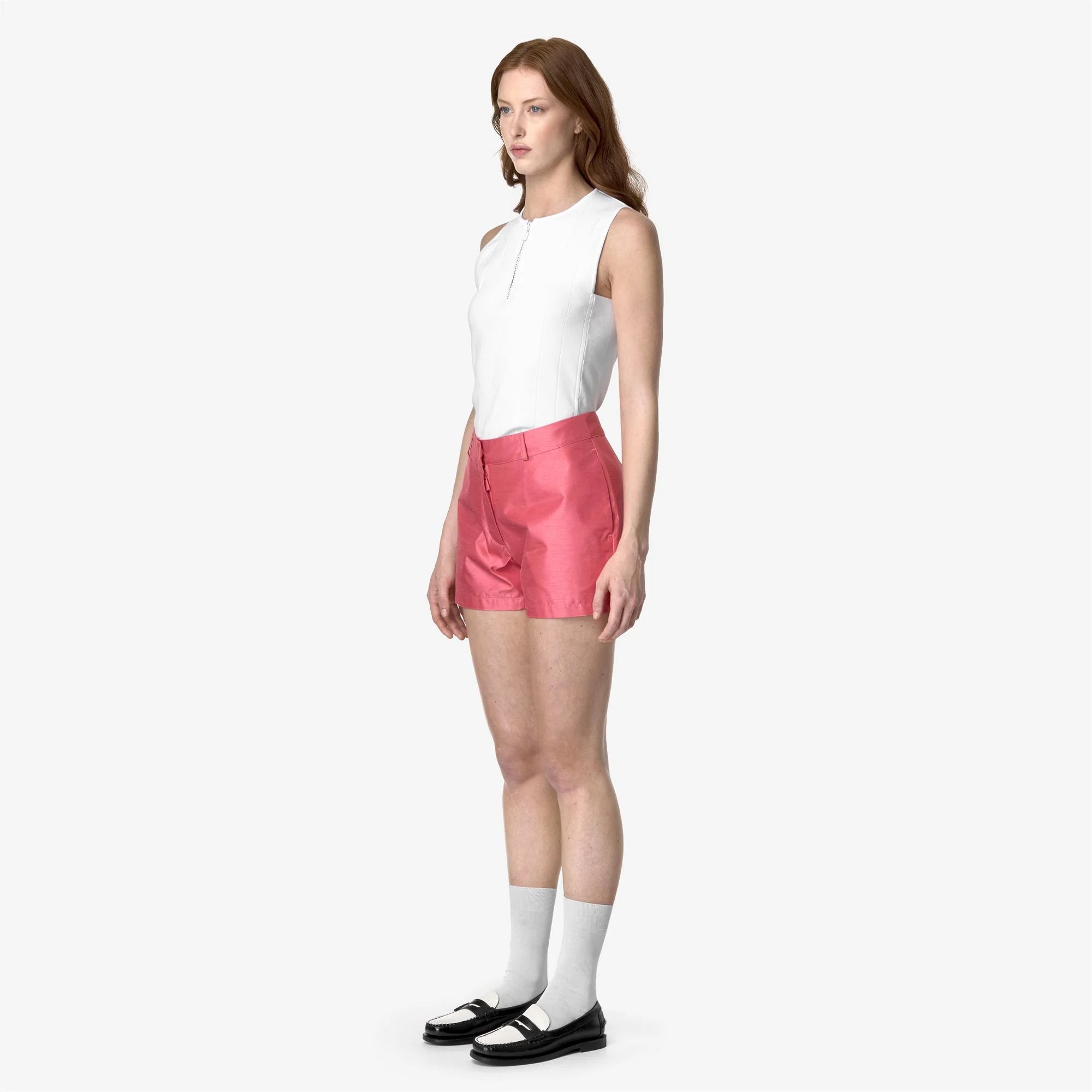 SHORY SHANTUNG - LIKE 2L - Shorts - Sport  Shorts - Woman - PINK CAMELIA SHANTUNG - Image 4