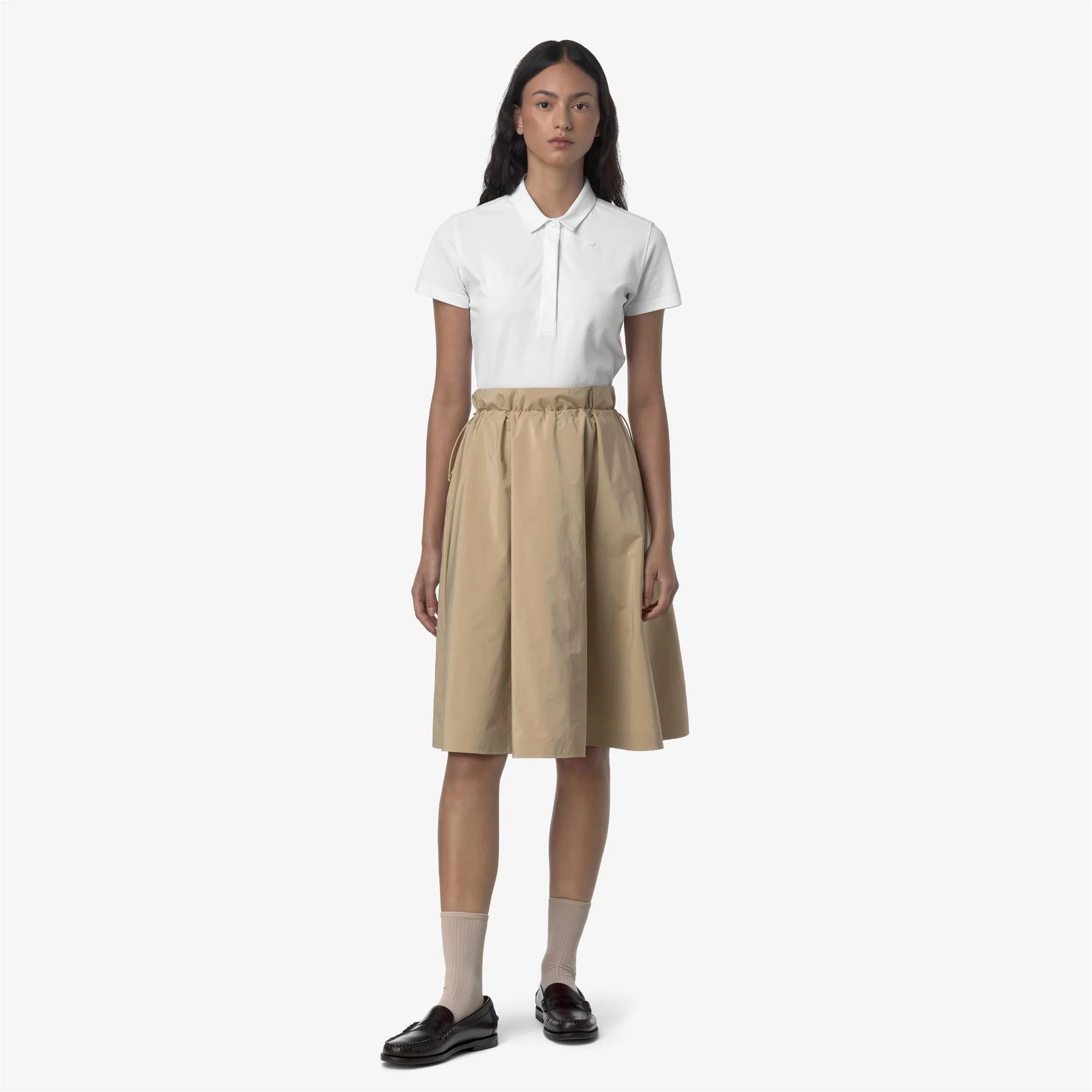 GAELA PEACH COTTON LIKE - Skirts - Longuette - Woman - BEIGE ROPE - Image 3