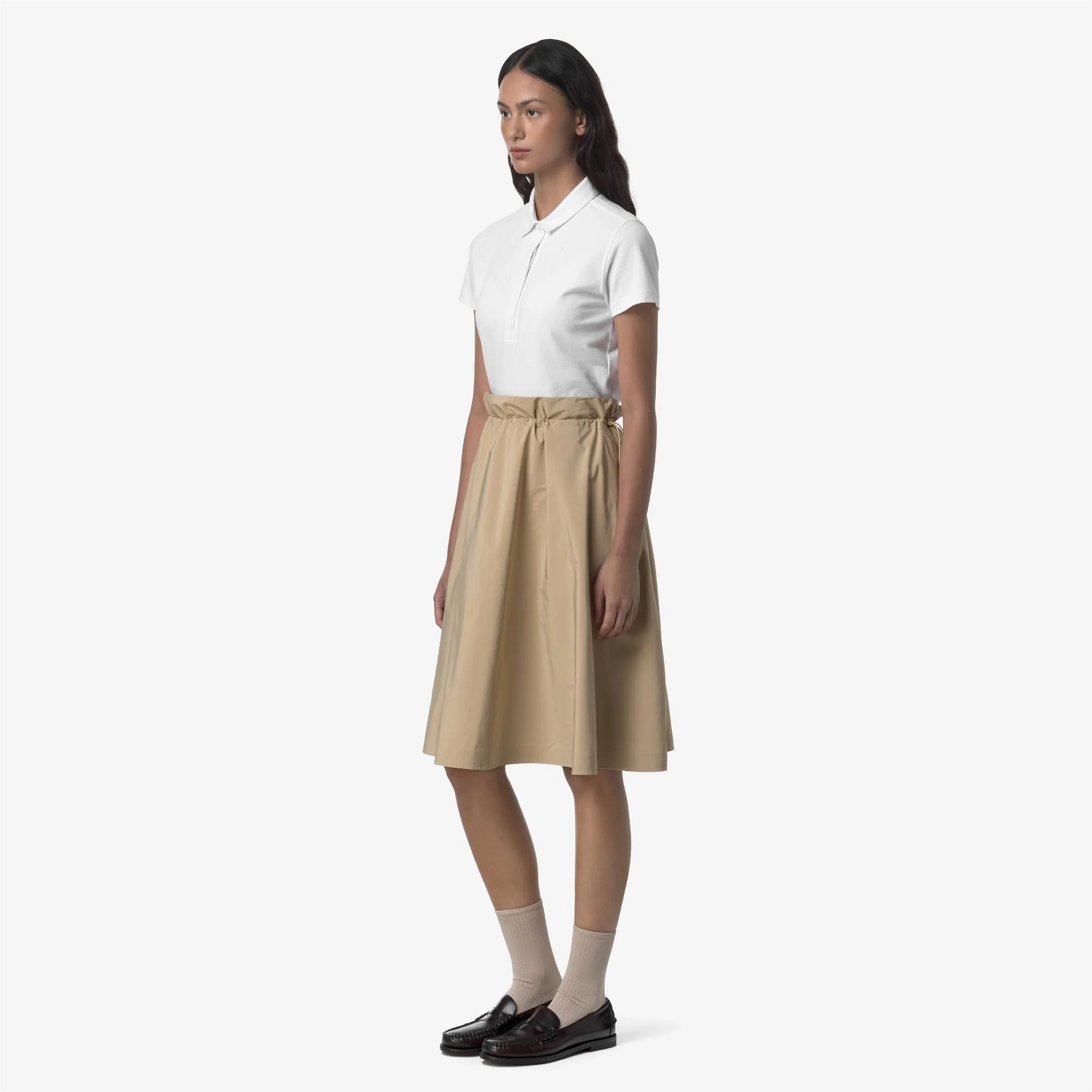 GAELA PEACH COTTON LIKE - Skirts - Longuette - Woman - BEIGE ROPE - Image 4
