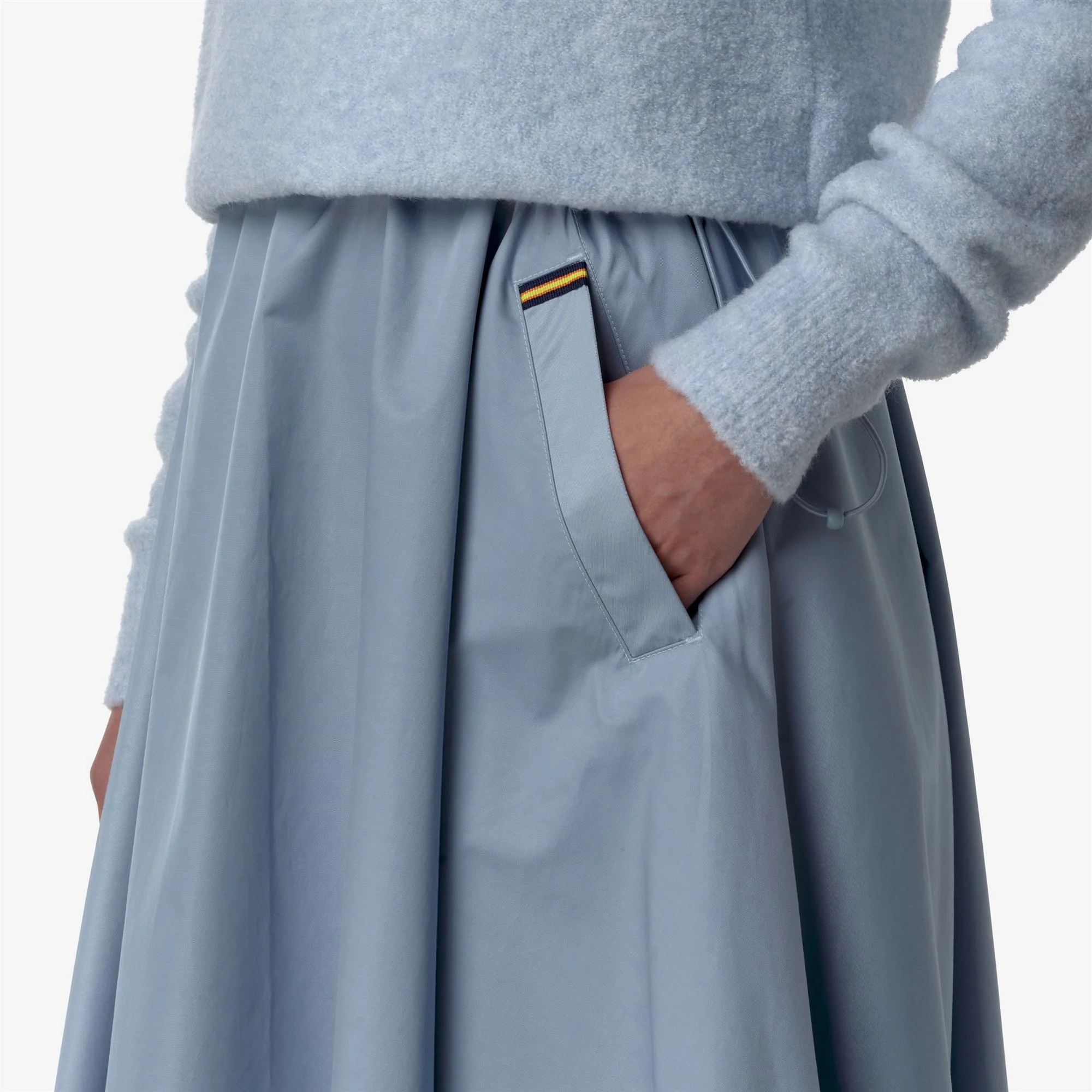 GAELA SATIN - Skirts - Longuette - Woman - BLUE AVIO - Image 2