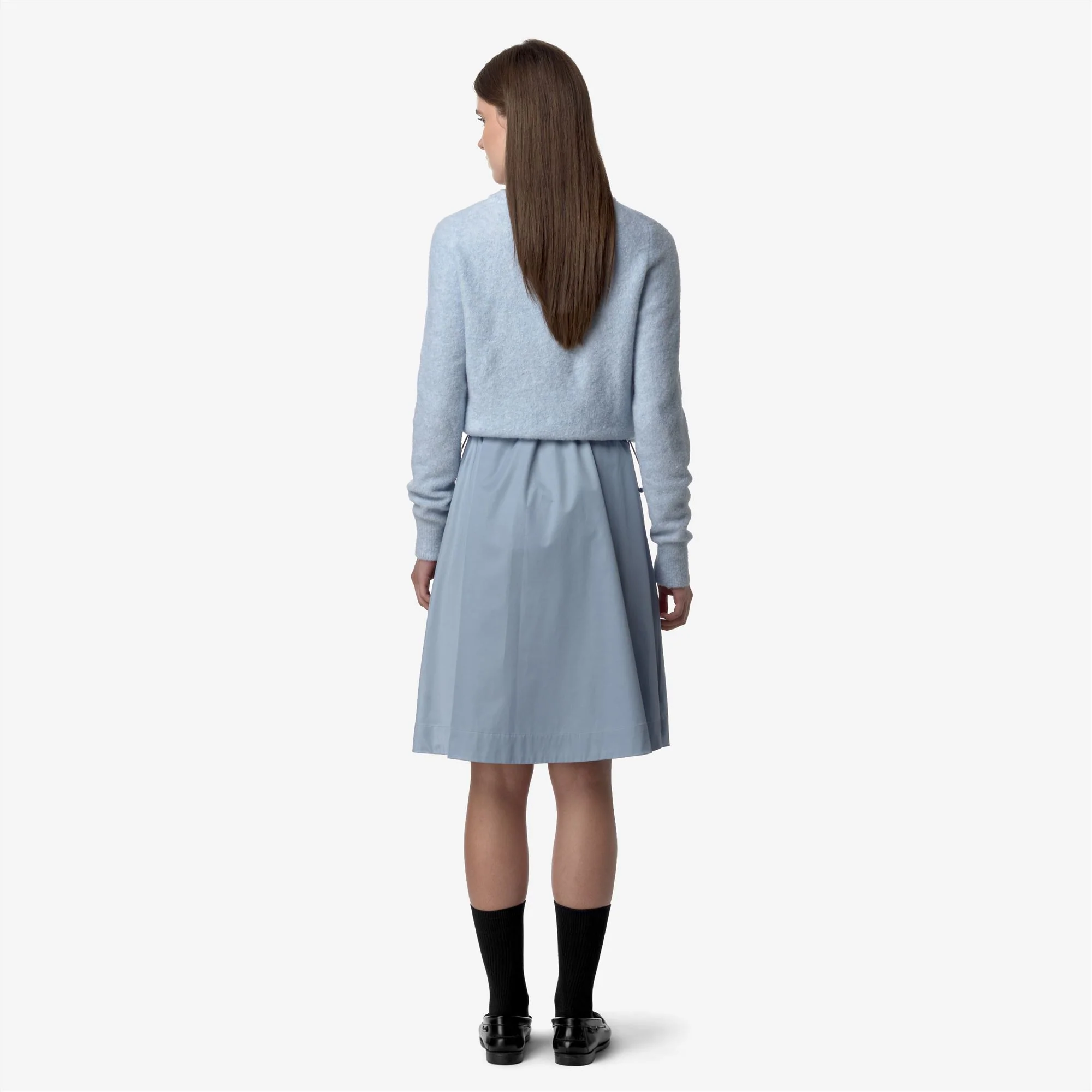 GAELA SATIN - Skirts - Longuette - Woman - BLUE AVIO - Image 5