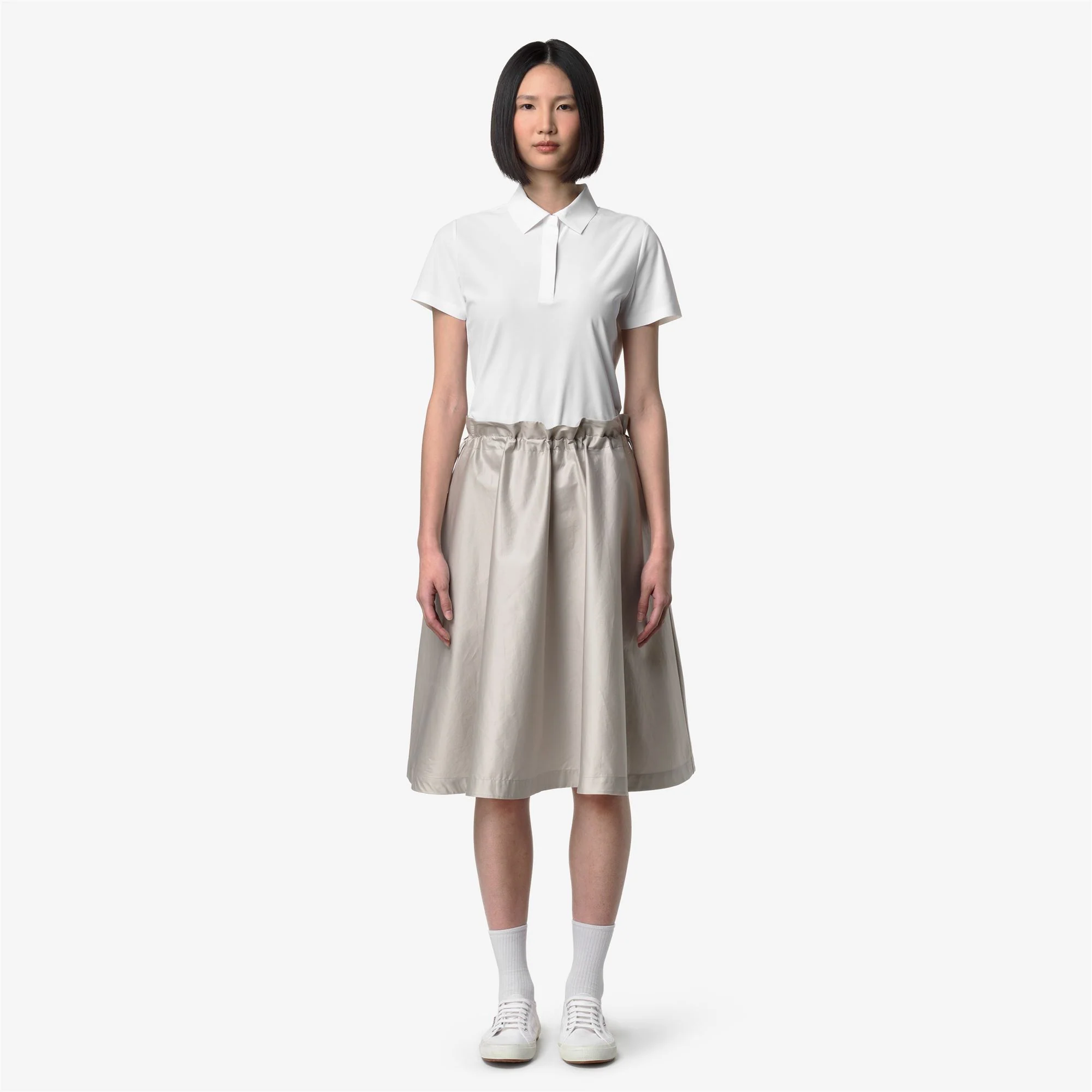 GAELAL SHINY COTTON - Skirts - Longuette - Woman - BEIGE LT - Image 3