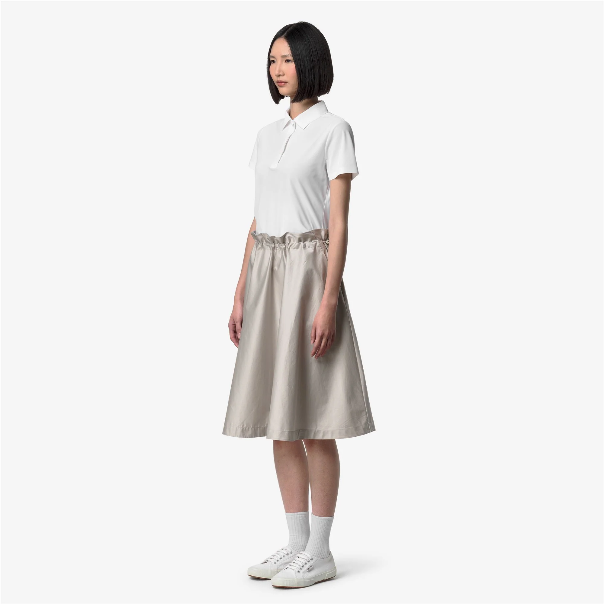 GAELAL SHINY COTTON - Skirts - Longuette - Woman - BEIGE LT - Image 4