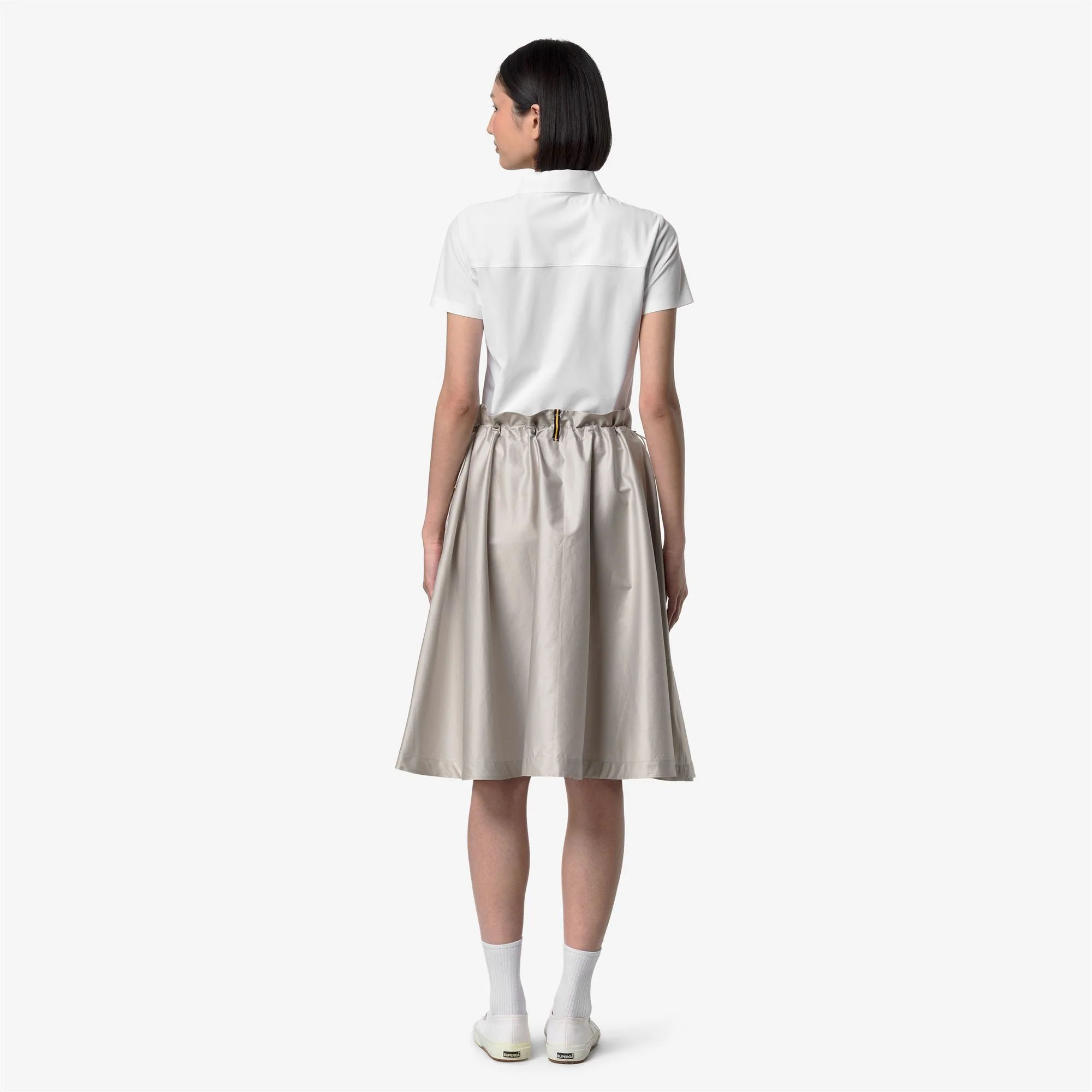 GAELAL SHINY COTTON - Skirts - Longuette - Woman - BEIGE LT - Image 5