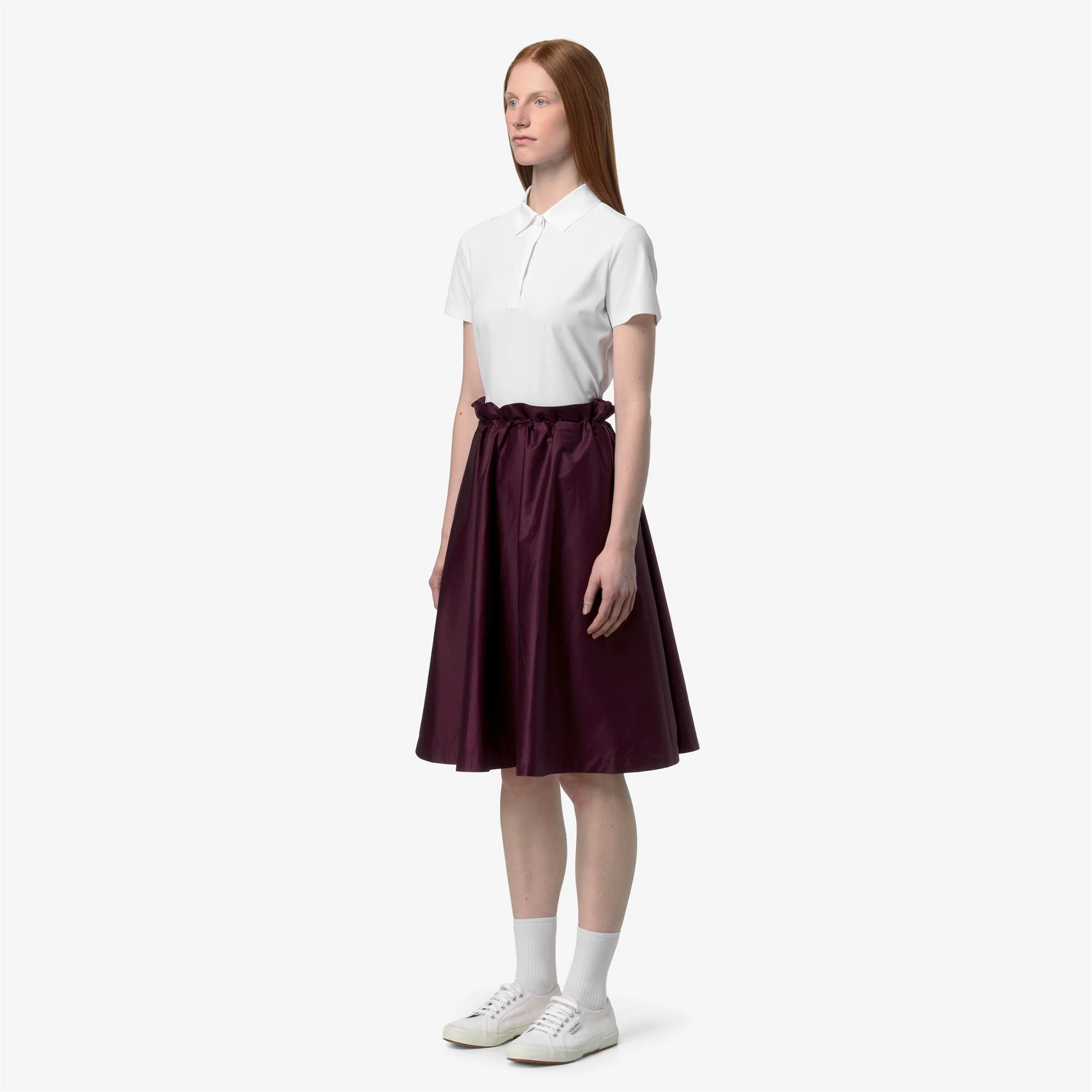 GAELAL SHINY COTTON - Skirts - Longuette - Woman - VIOLET MAUVE WINE - Image 4